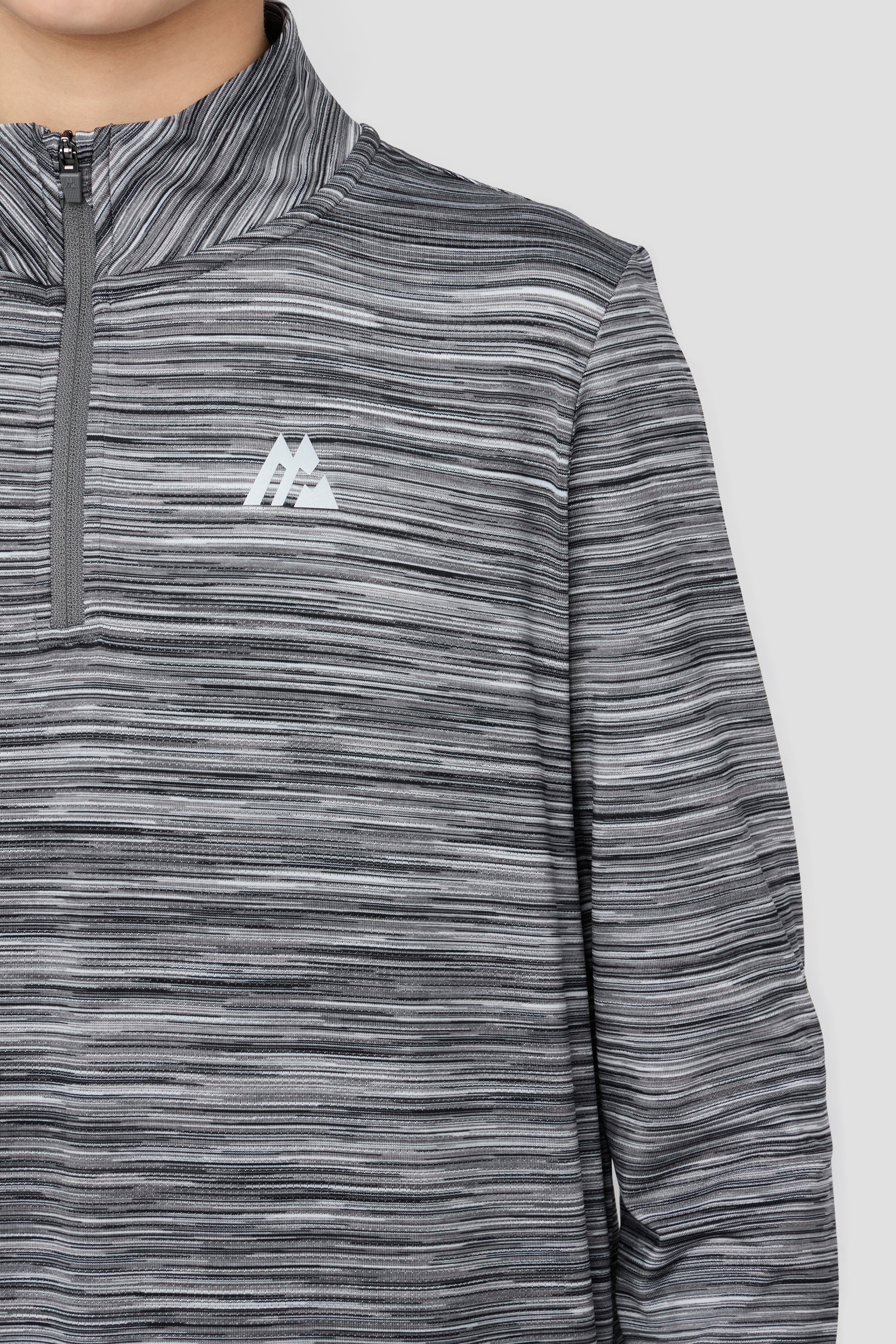 Boys Trail 1/4 Zip - Black/Grey Multi - Image 3
