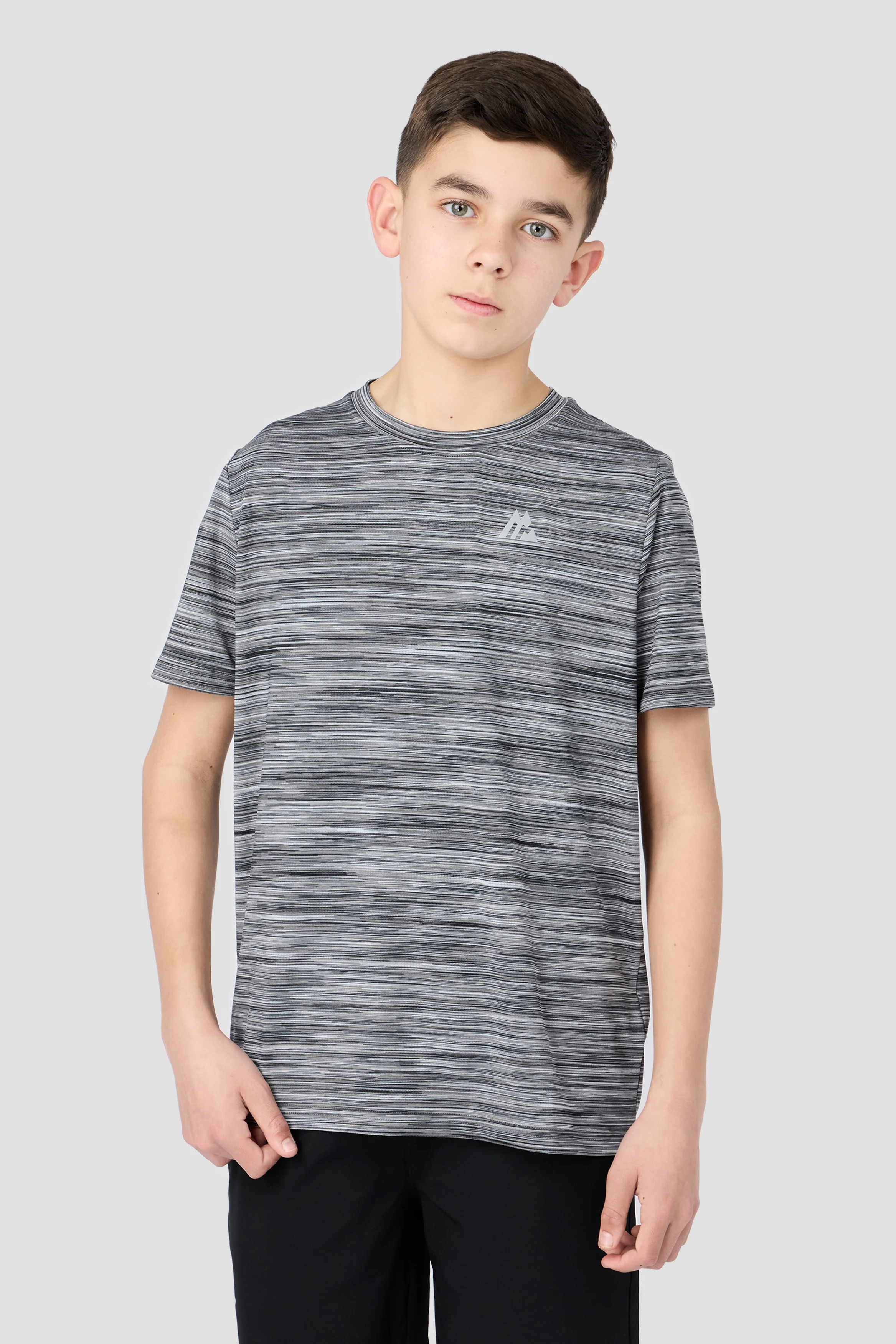 Boys Trail T-Shirt - Black/Grey Multi