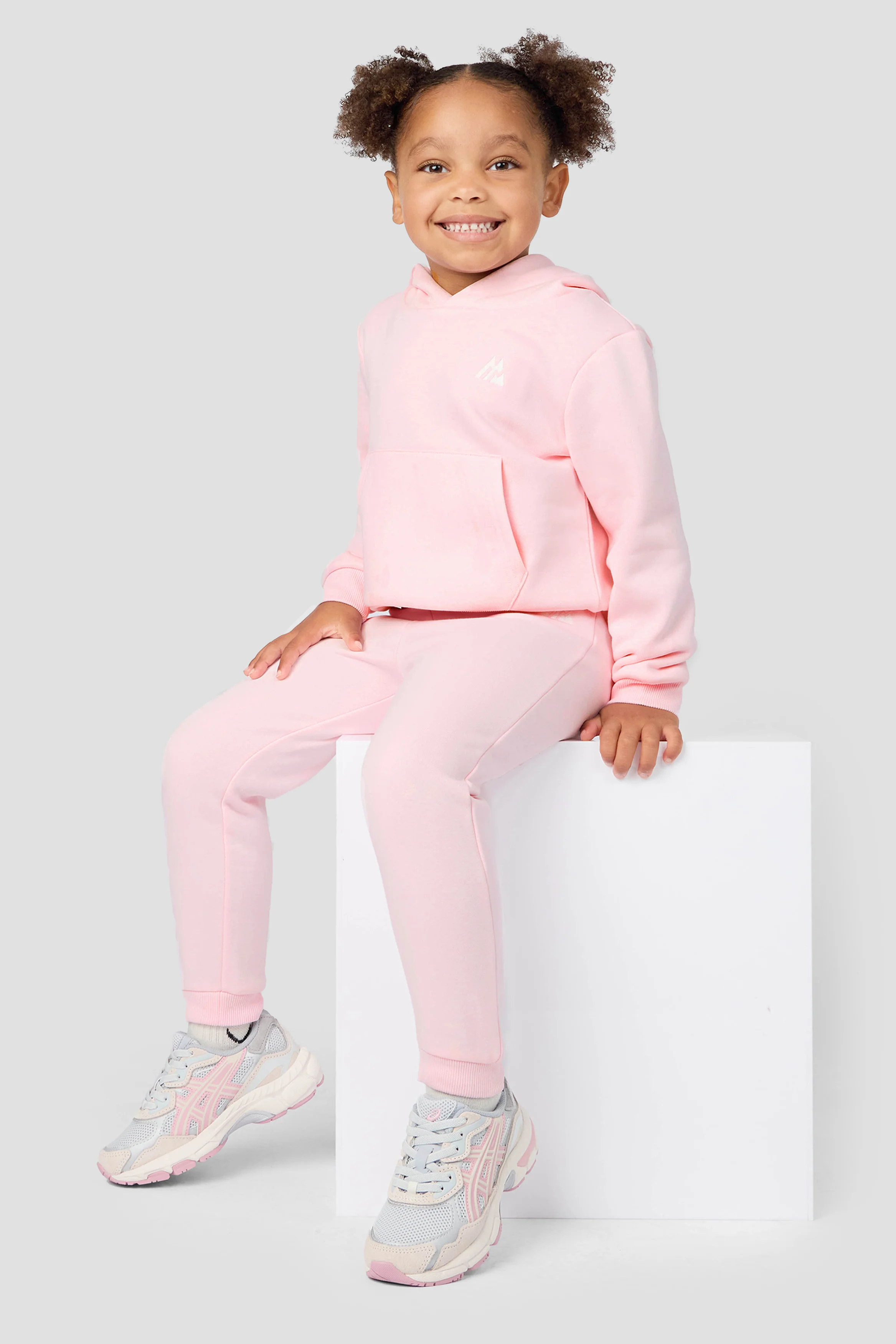 Infant Girls Joy Hood/Jogger Set - Silk Pink - Image 3