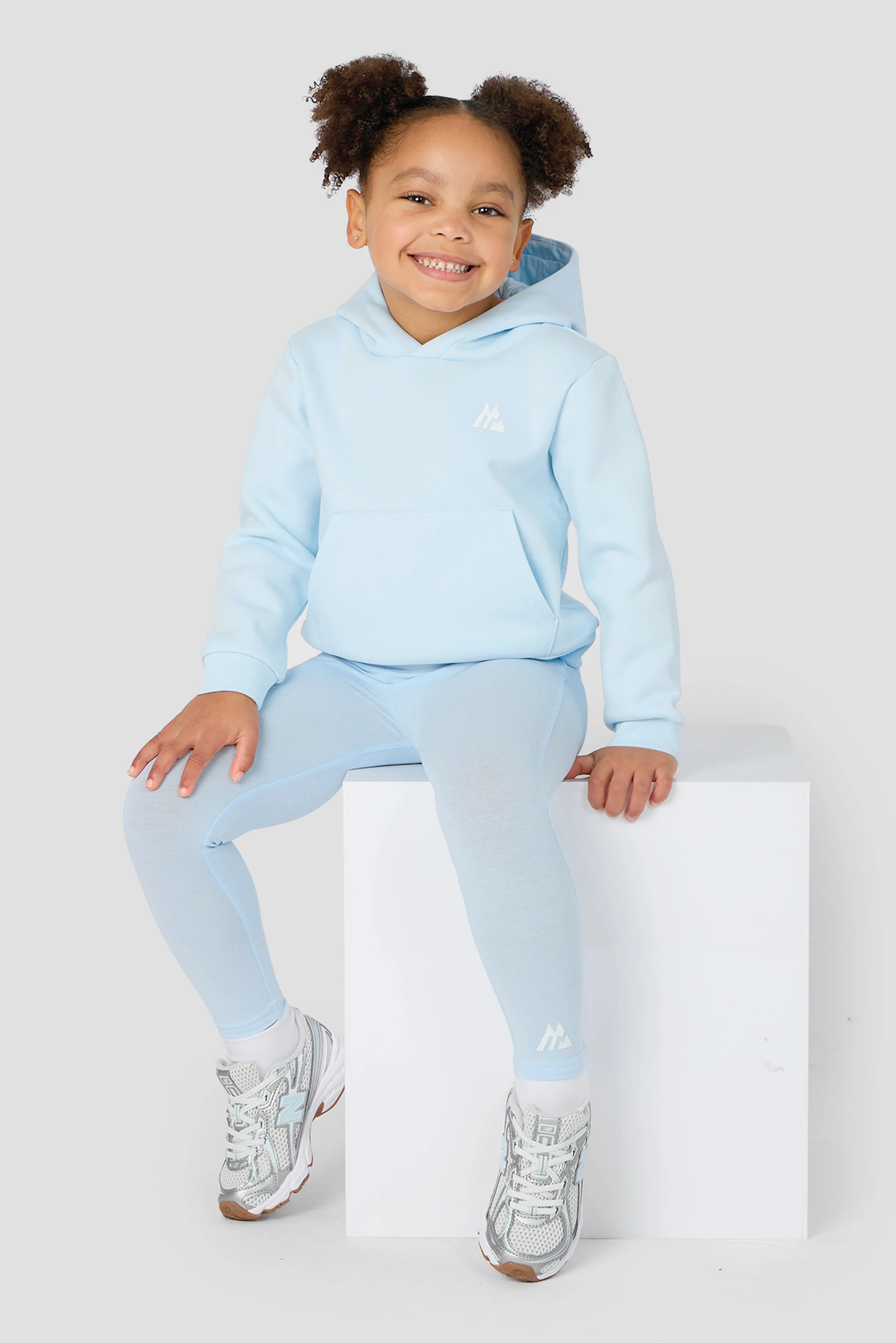 Infant Girls Joy Hood and Legging Set - Misty Blue - Image 3