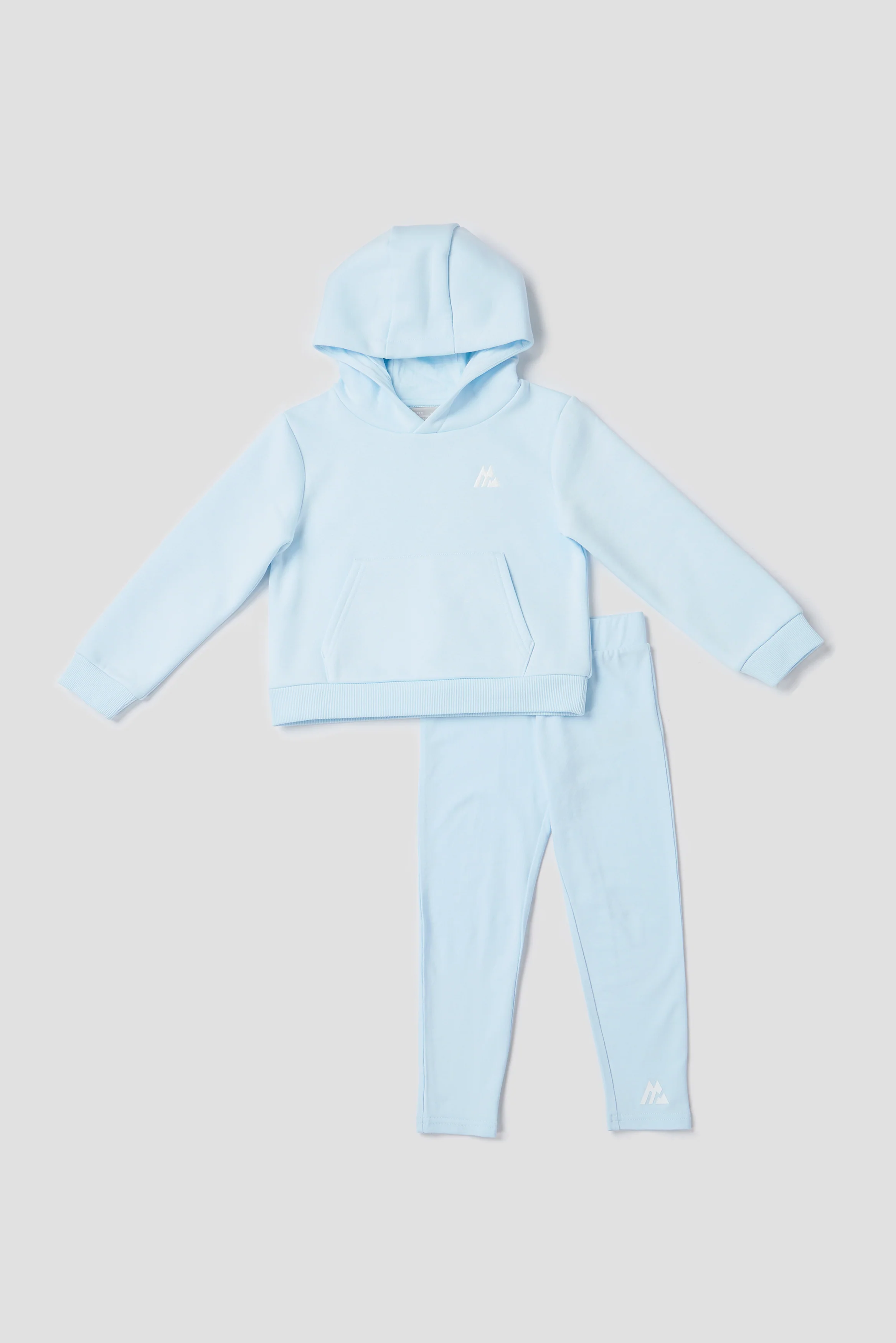 Infant Girls Joy Hood and Legging Set - Misty Blue - Image 4