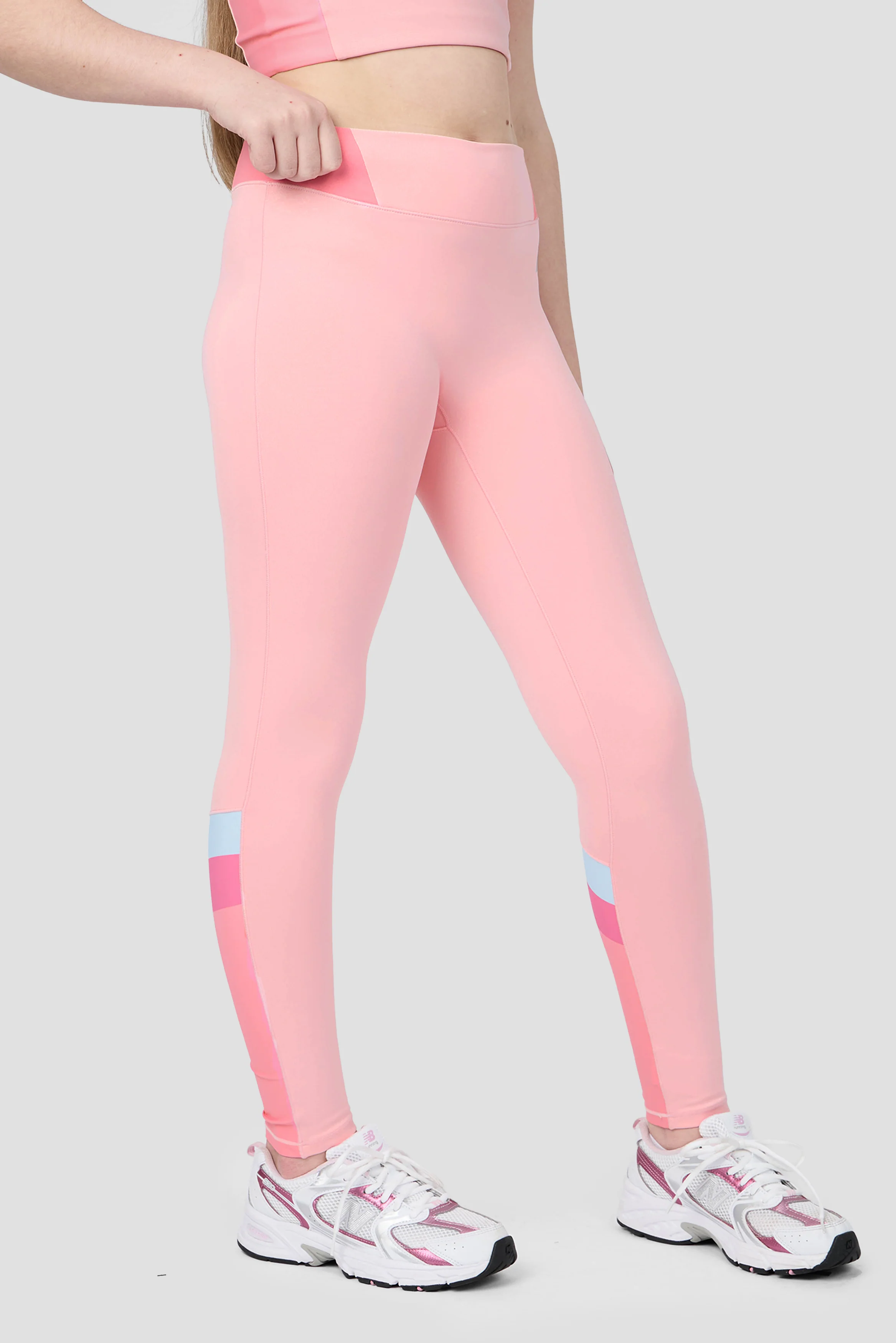 Girls Lumina Legging - Ballet/Sweet Pink/Powder Pink/Misty Blue - Image 2