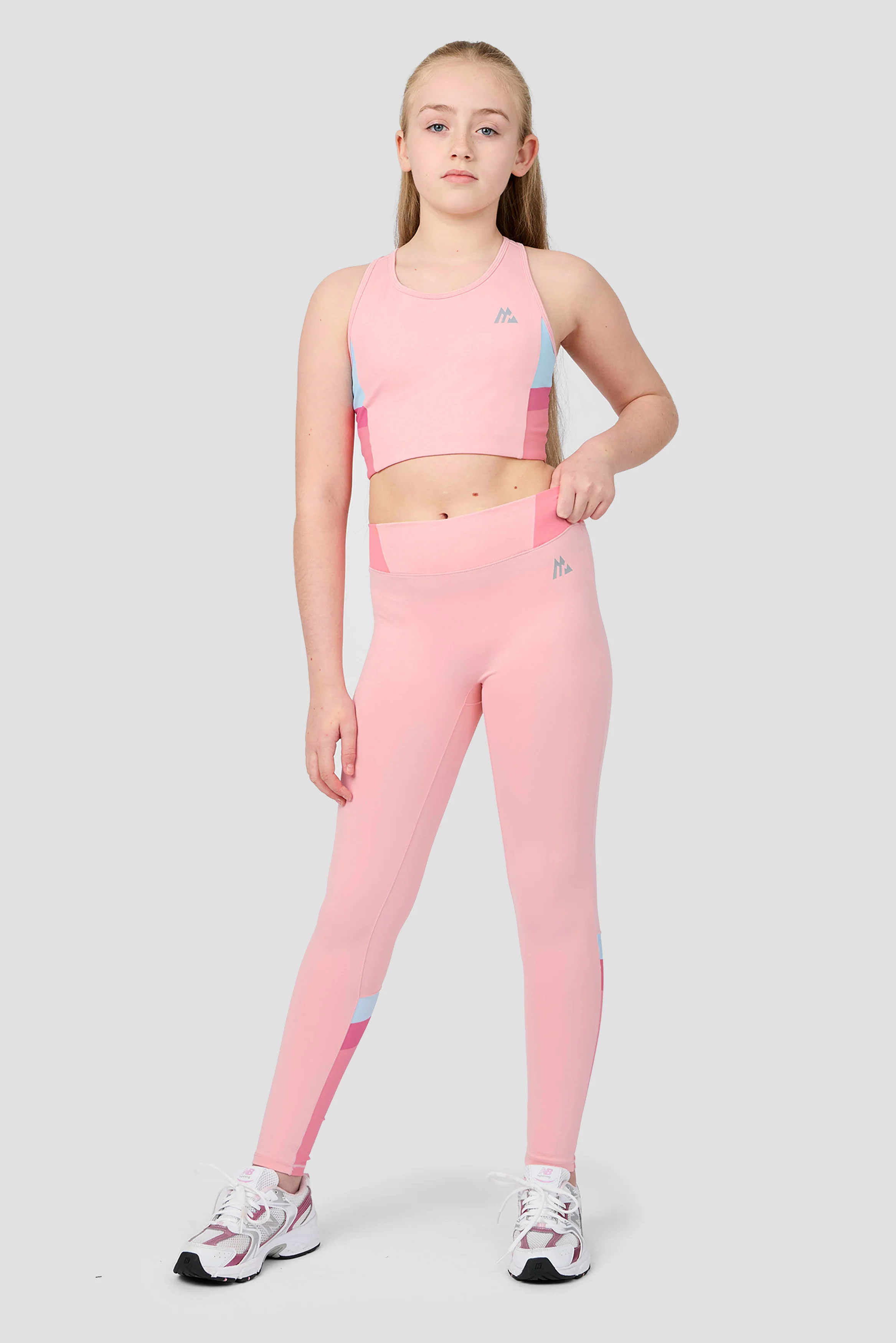 Girls Lumina Legging - Ballet/Sweet Pink/Powder Pink/Misty Blue - Image 3