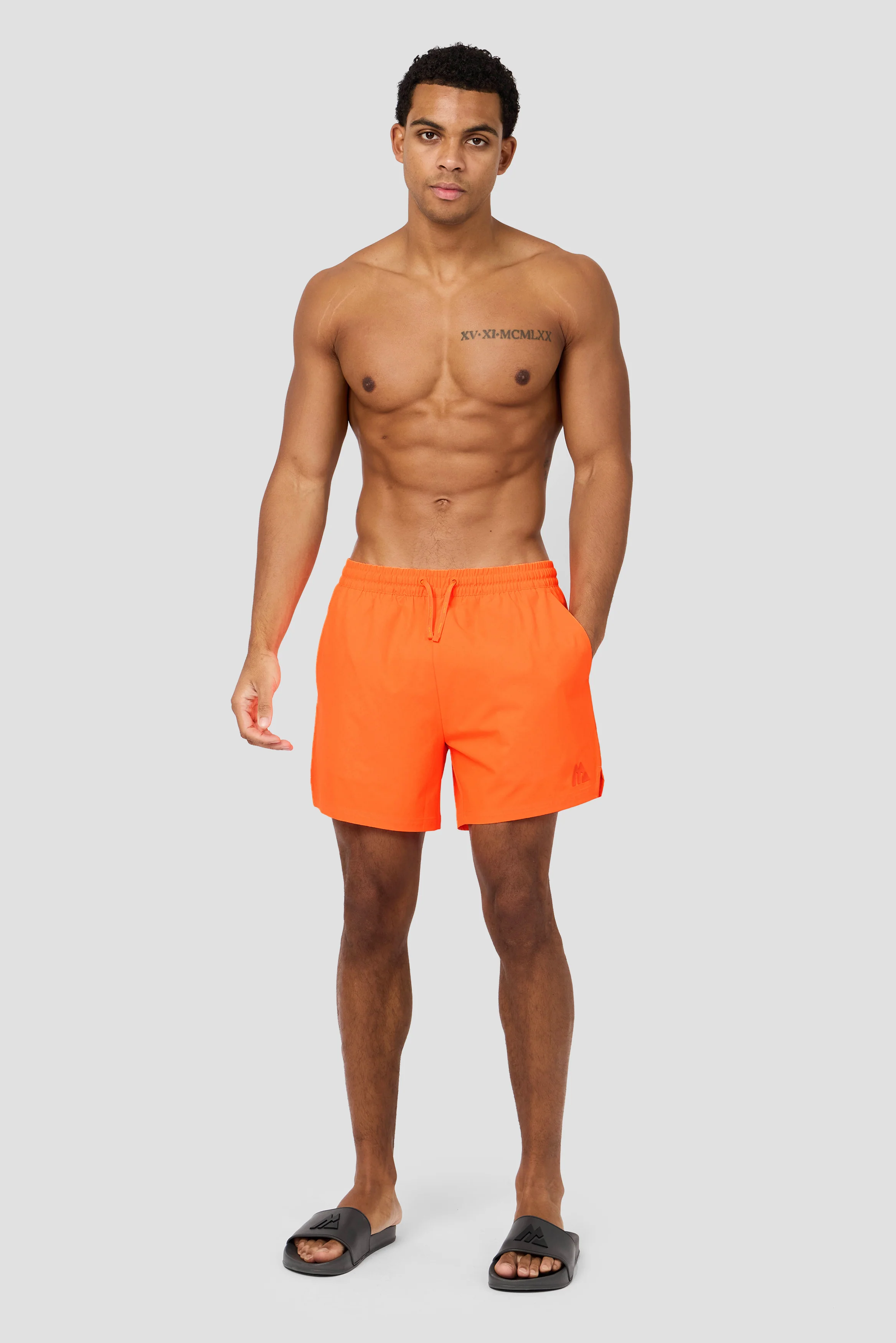 Monogram Swim Short - Fiery Orange - Image 3