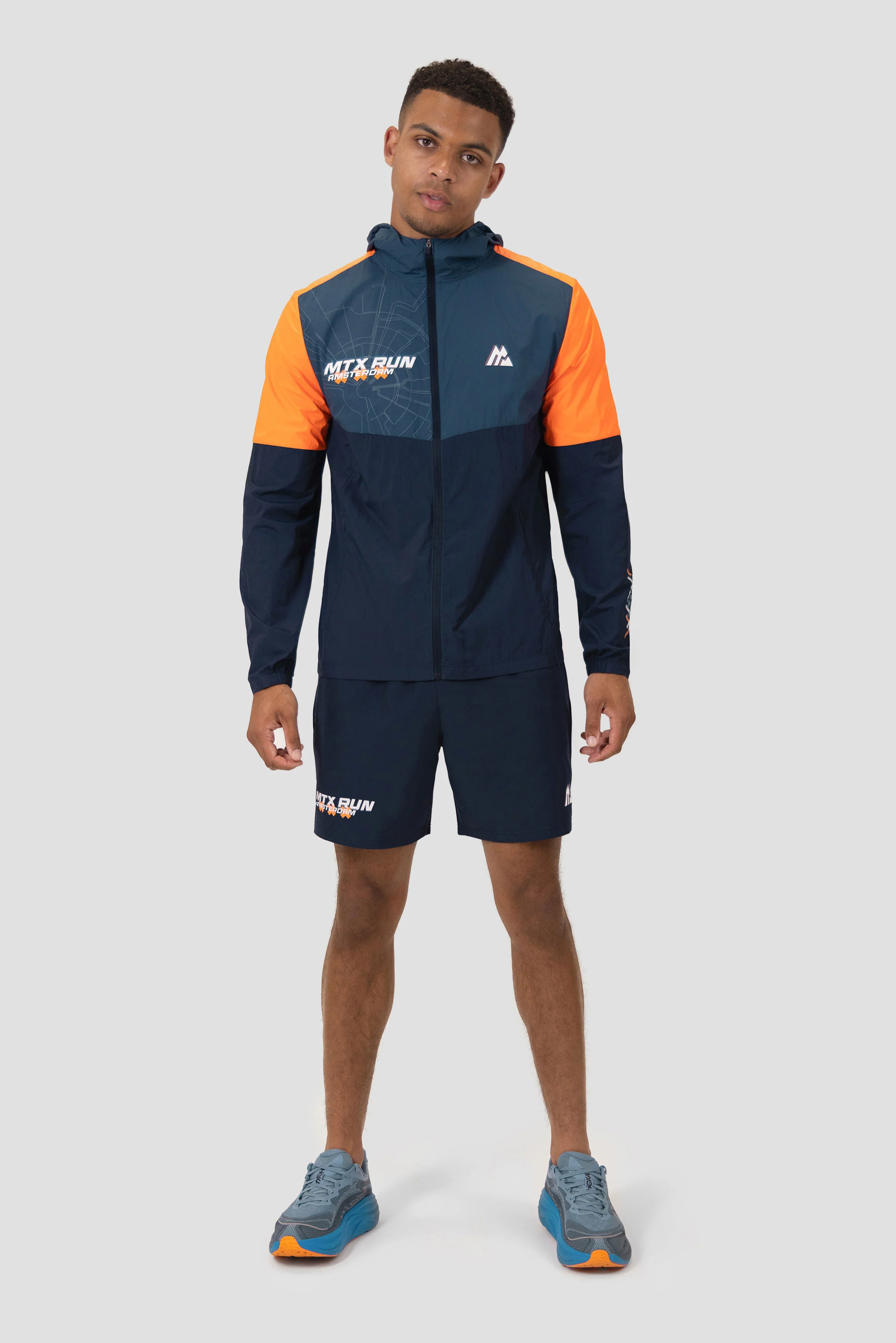 MTX Run City Amsterdam Jacket - Midnight Blue/Naval/Fiery Orange - Image 3