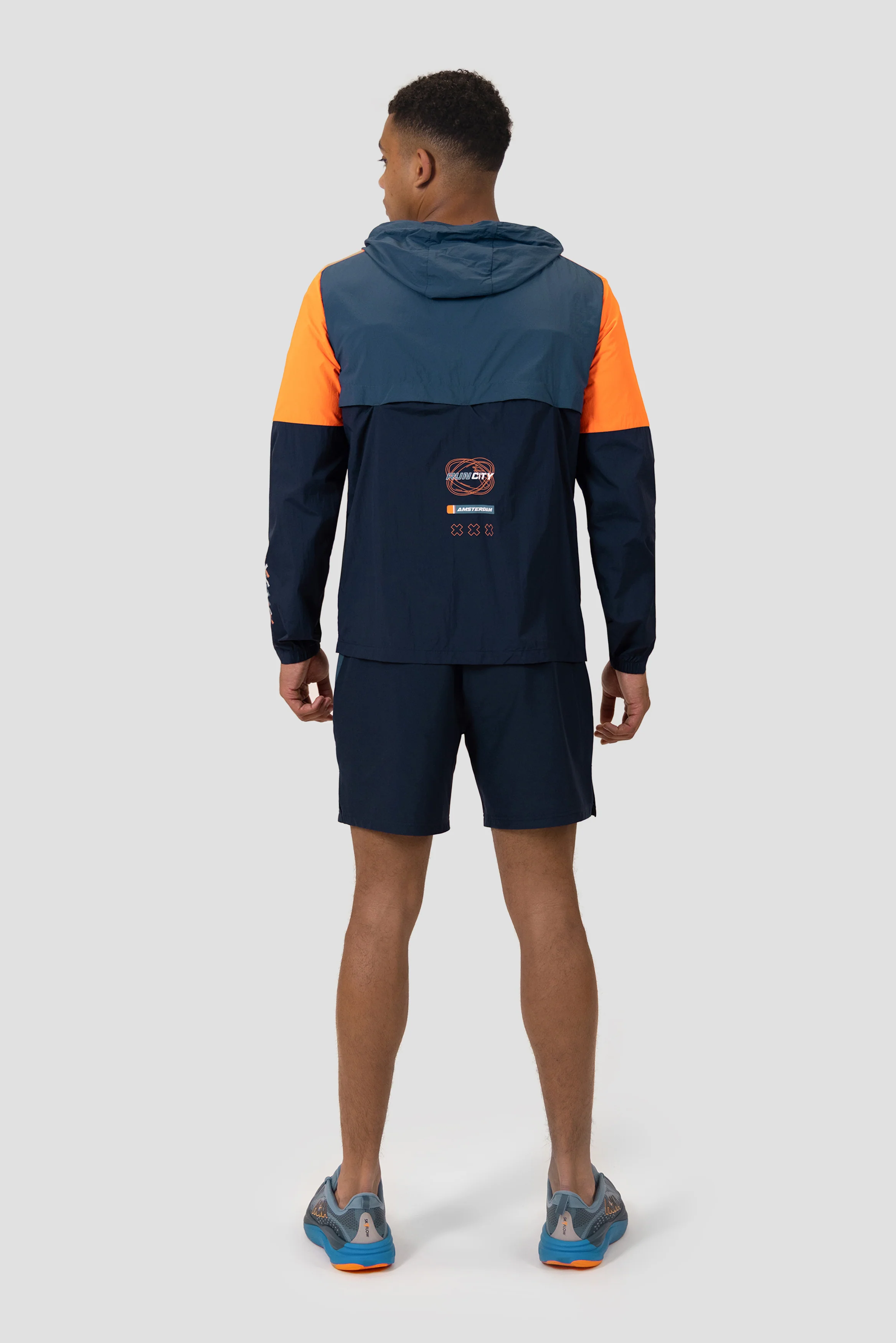 MTX Run City Amsterdam Jacket - Midnight Blue/Naval/Fiery Orange - Image 4