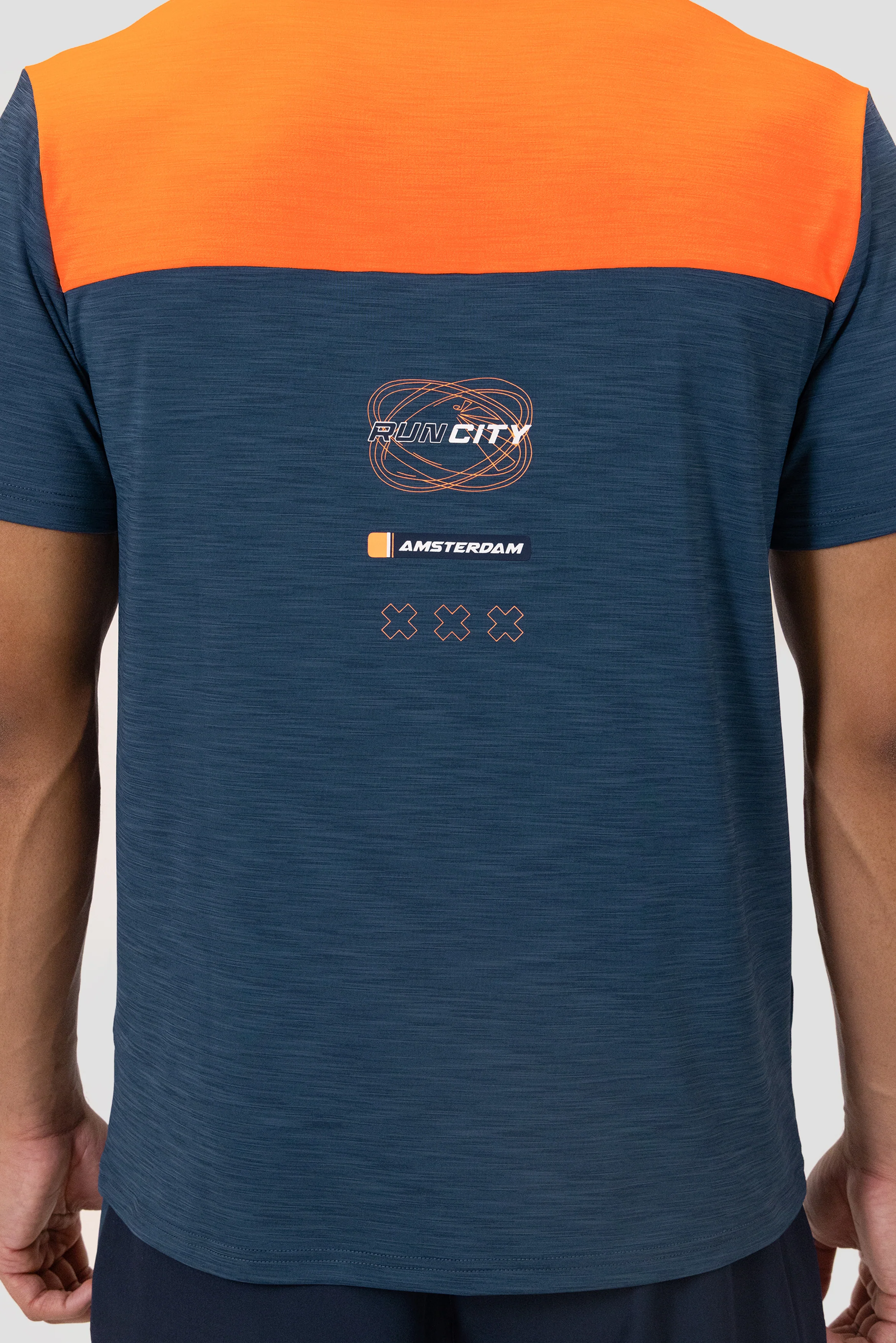 MTX Run City Amsterdam T-Shirt - Naval/Fiery Orange - Image 5