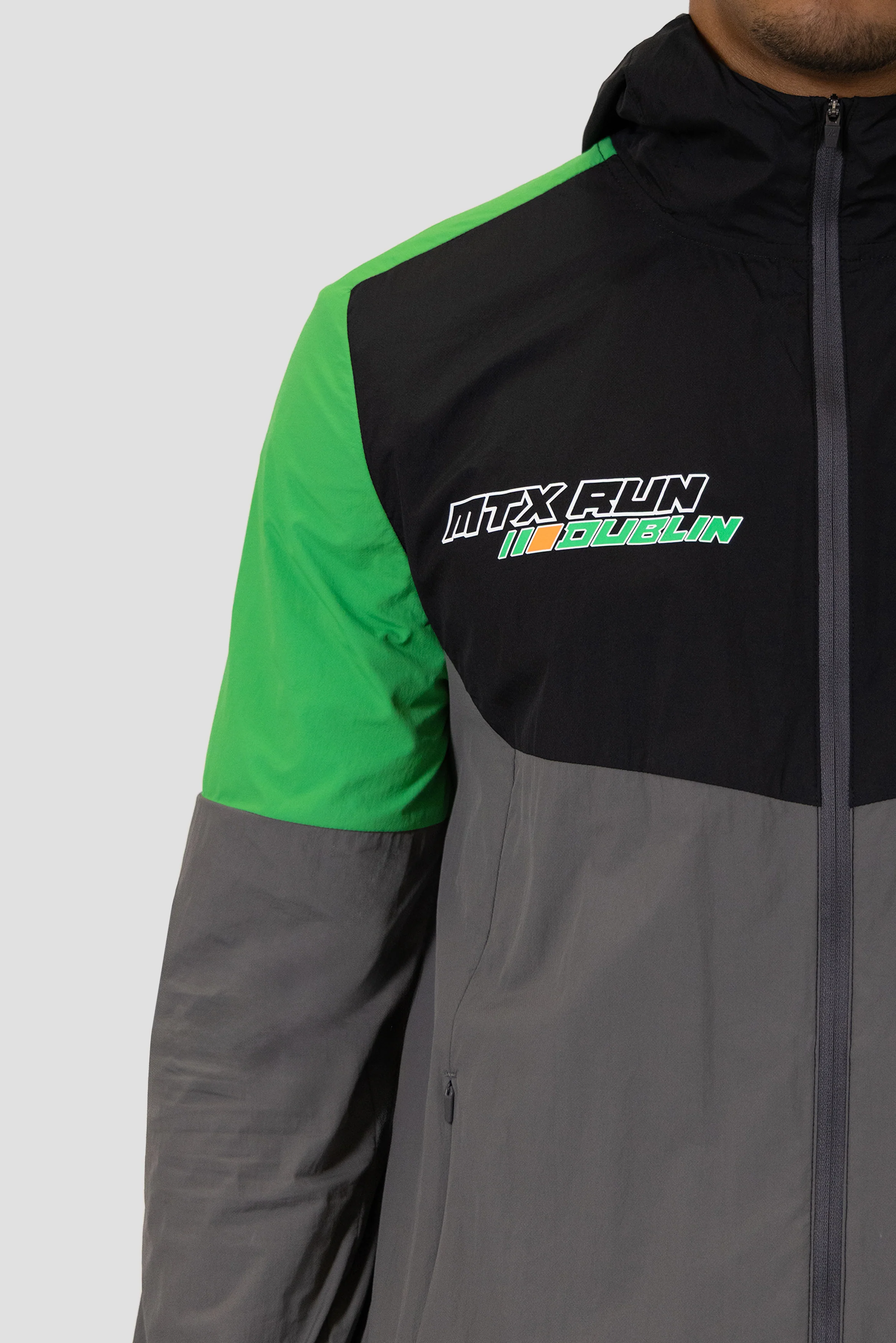 MTX Run City Dublin Jacket - Cement Grey/Black/Jada Green - Image 5