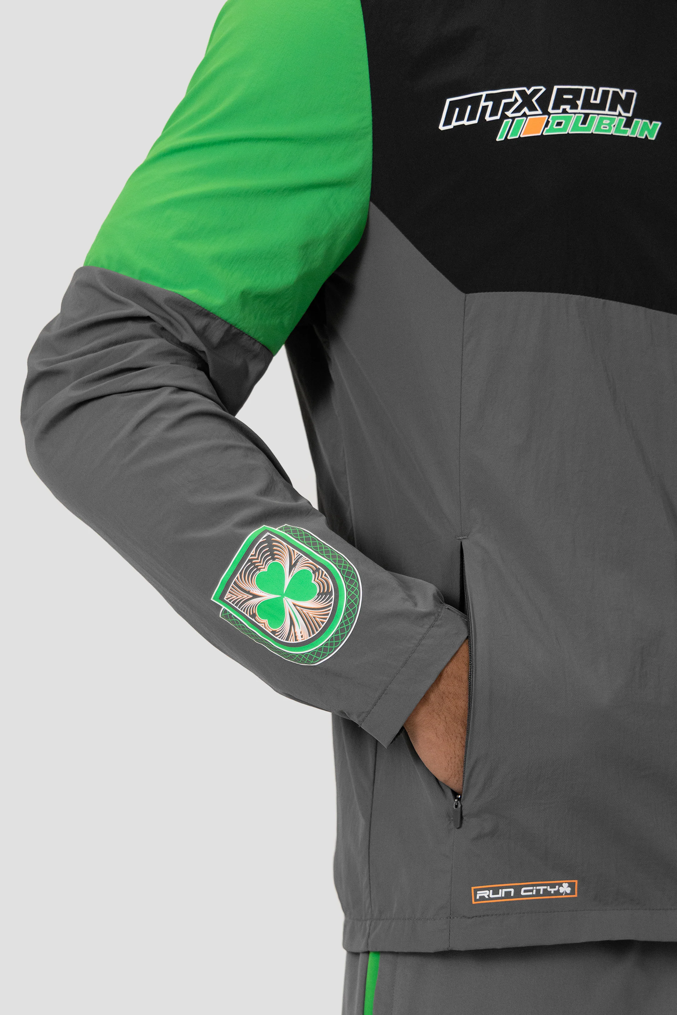 MTX Run City Dublin Jacket - Cement Grey/Black/Jada Green - Image 7