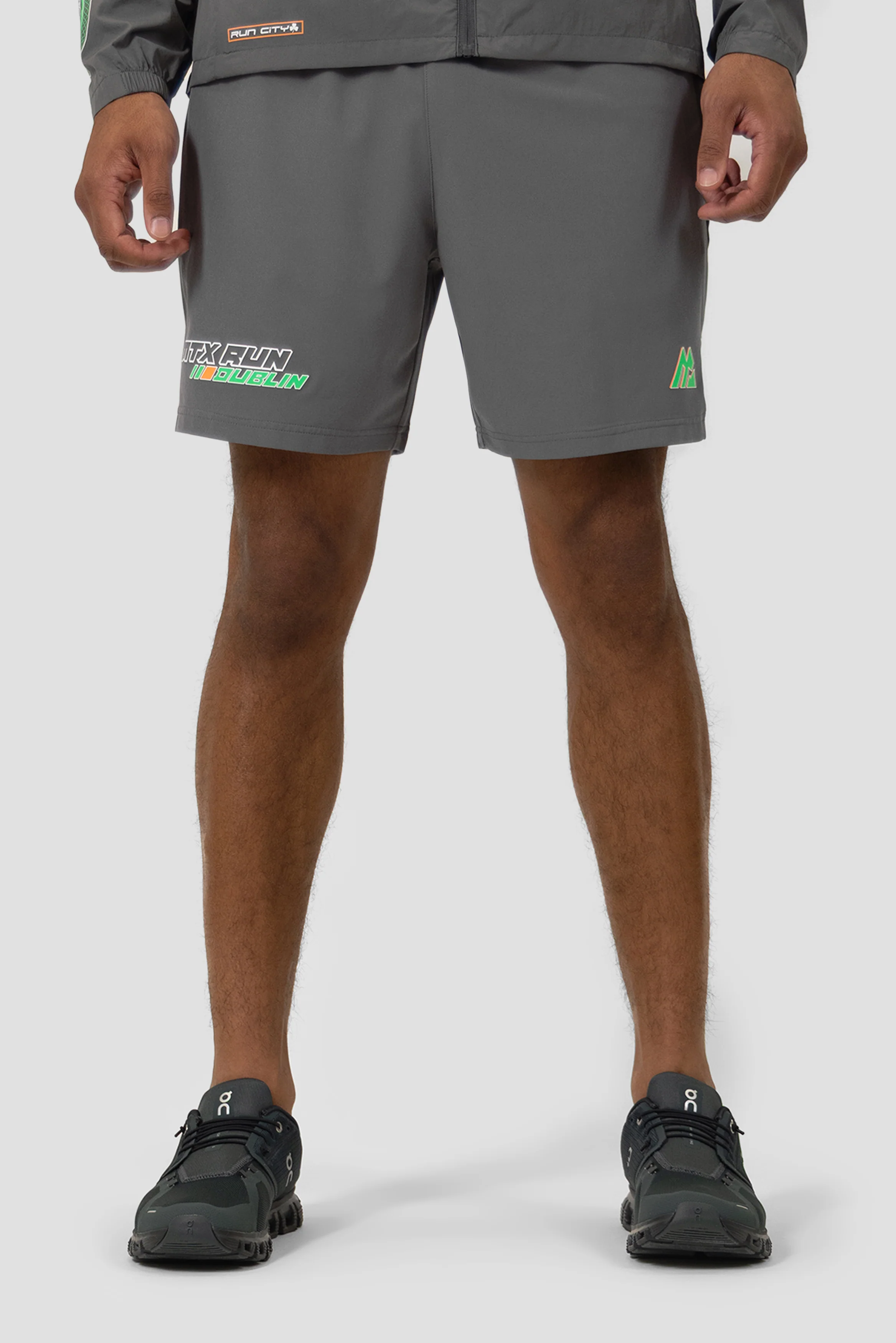 MTX Run City Dublin Short - Cement Grey/Black/Jada Green - Image 3