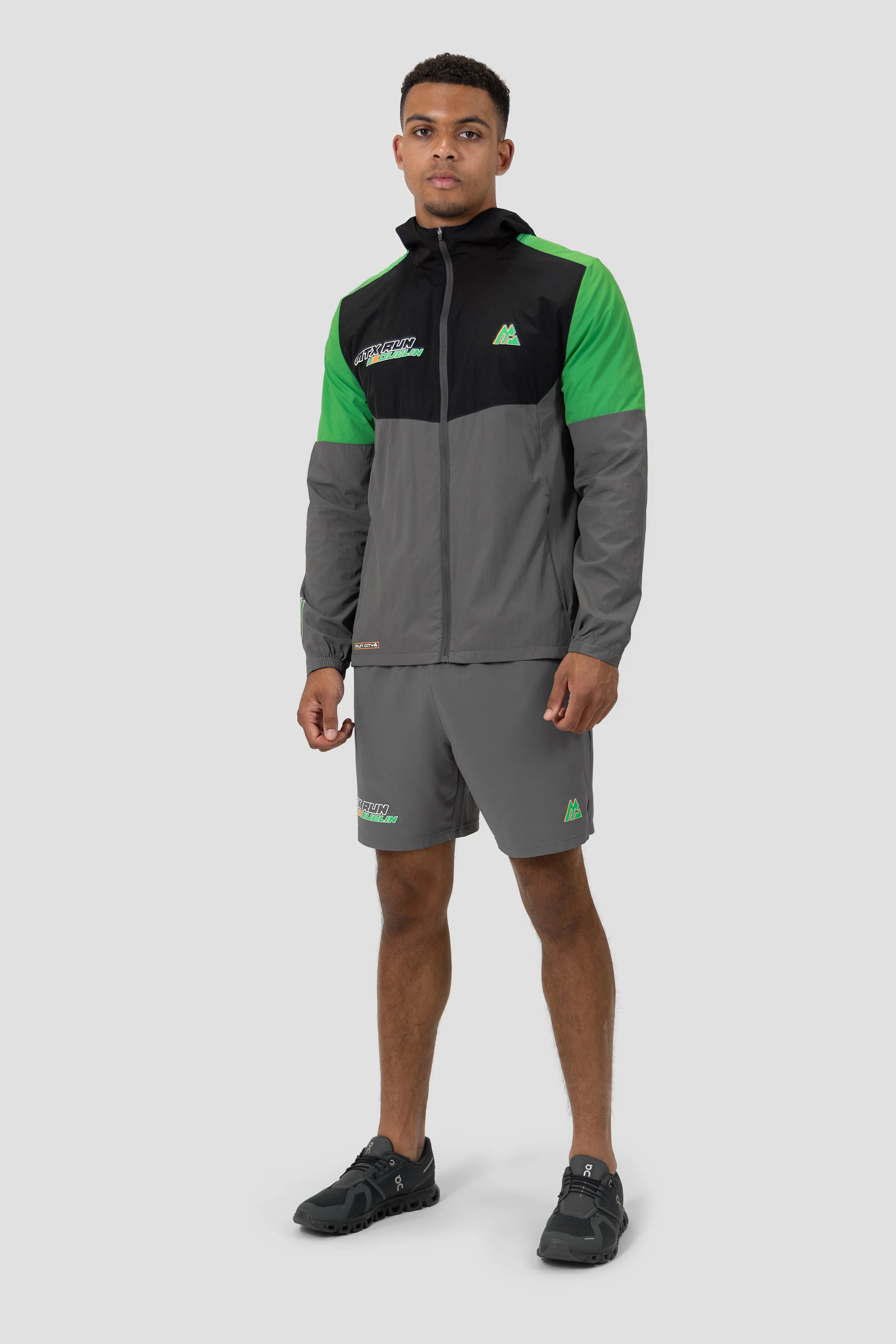 MTX Run City Dublin Short - Cement Grey/Black/Jada Green - Image 5