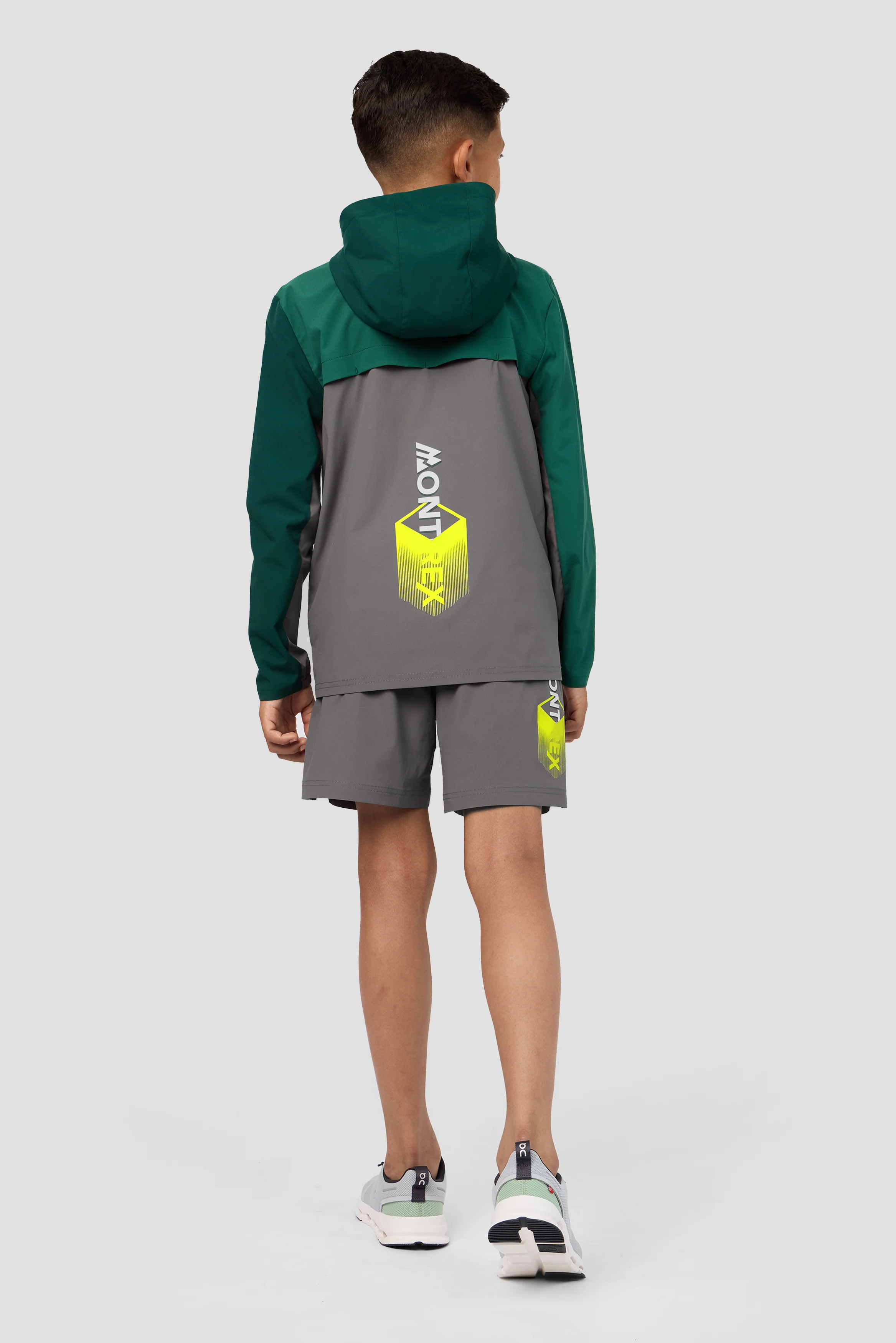 Boys MTX Run Jacket - Cement Grey/Evergreen/Sherwood - Image 4