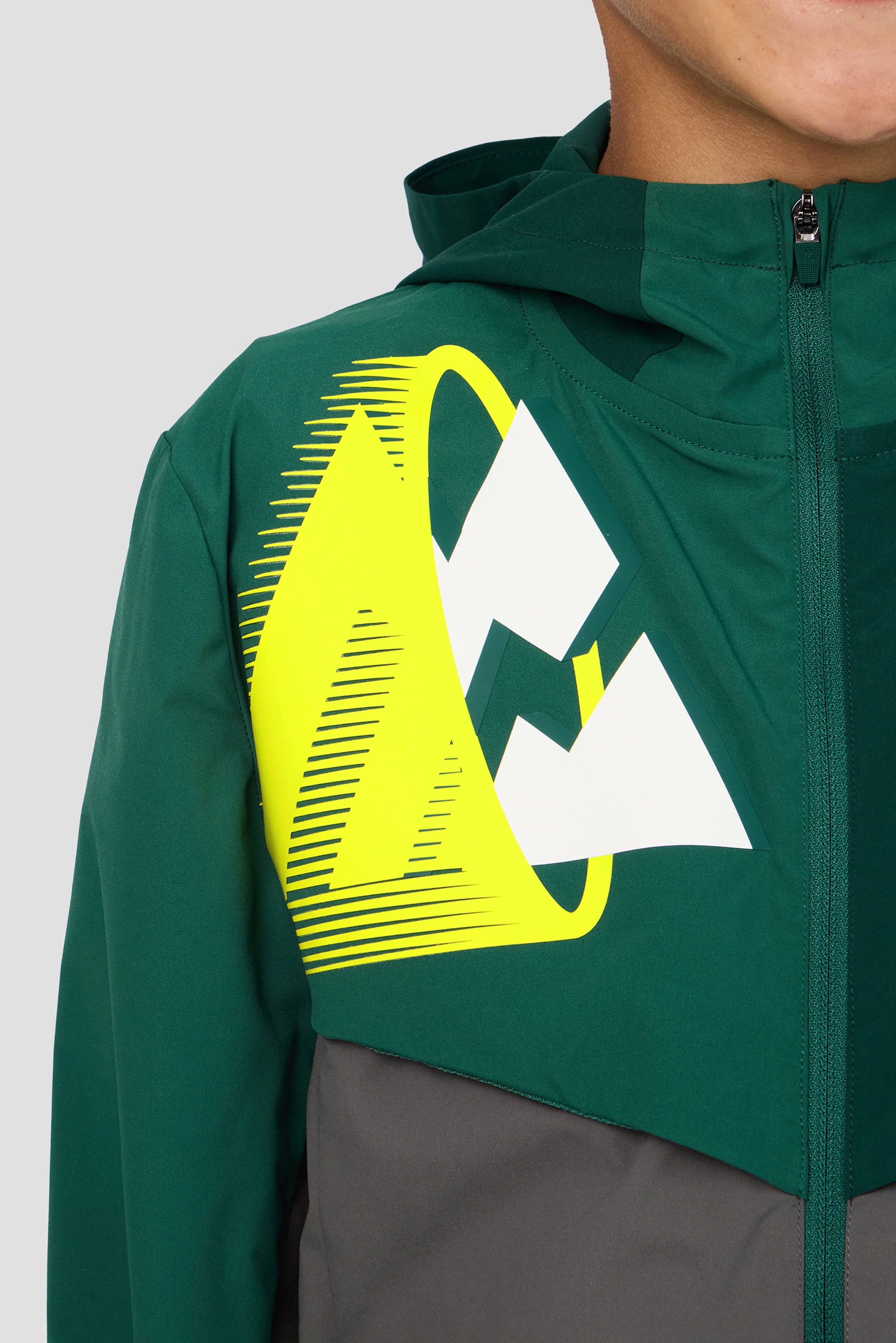 Boys MTX Run Jacket - Cement Grey/Evergreen/Sherwood - Image 8