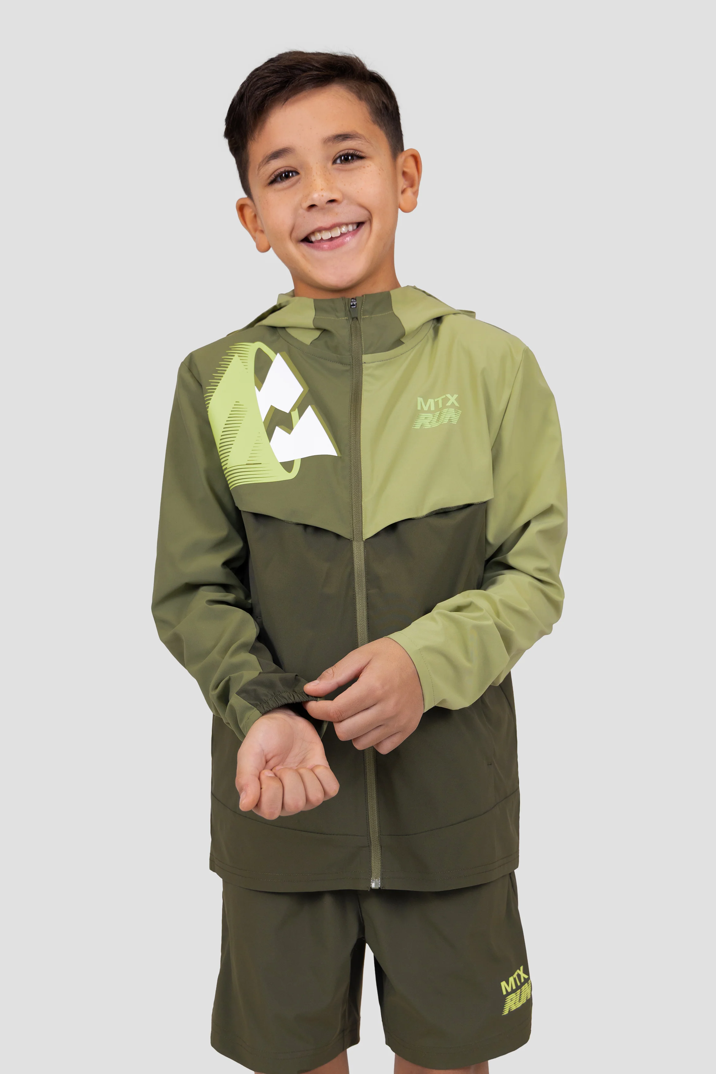 Boys MTX Run Jacket - Elm/Eden/Orchard