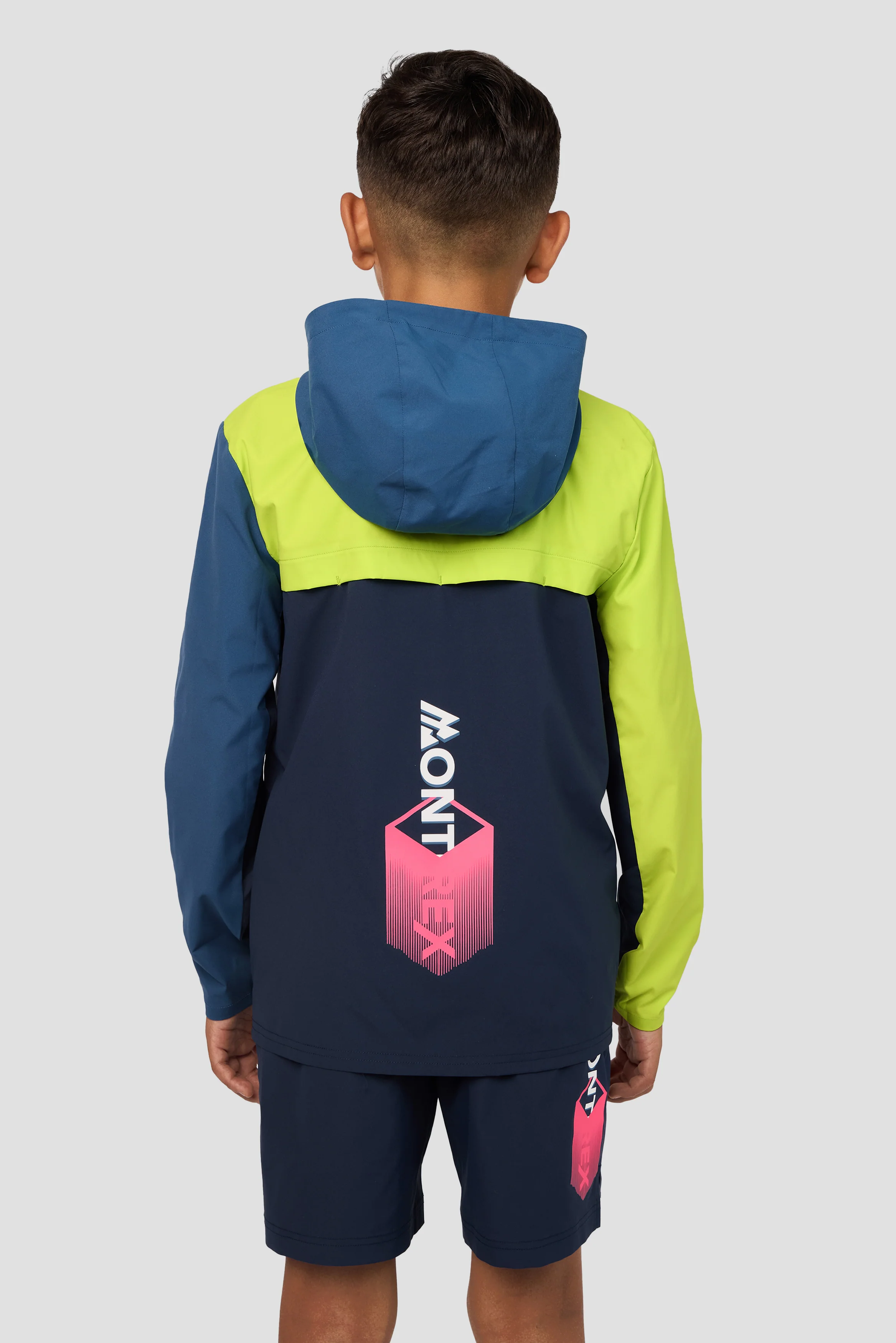 Boys MTX Run Jacket - Midnight Blue/Naval/Hazard - Image 2