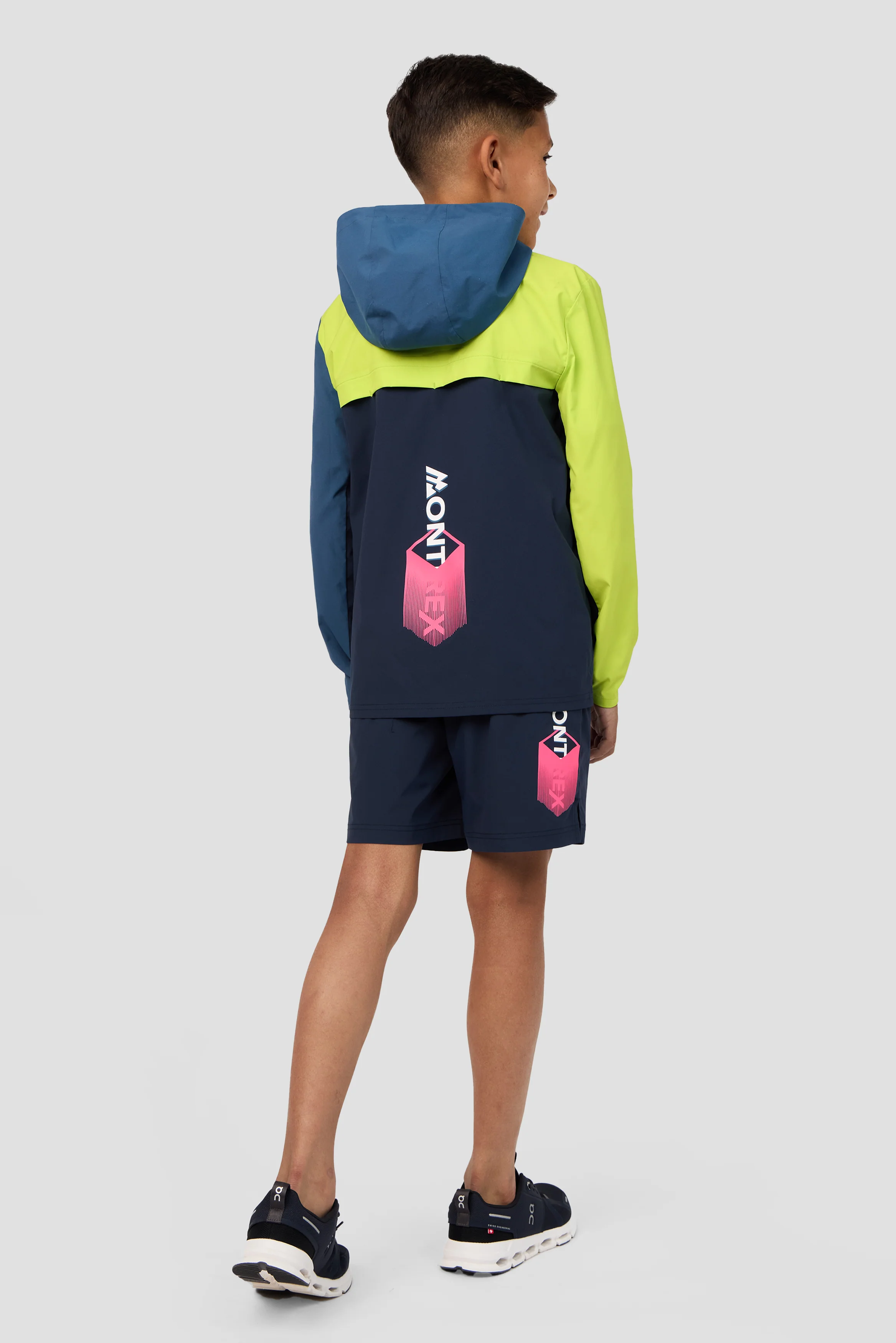 Boys MTX Run Jacket - Midnight Blue/Naval/Hazard - Image 4