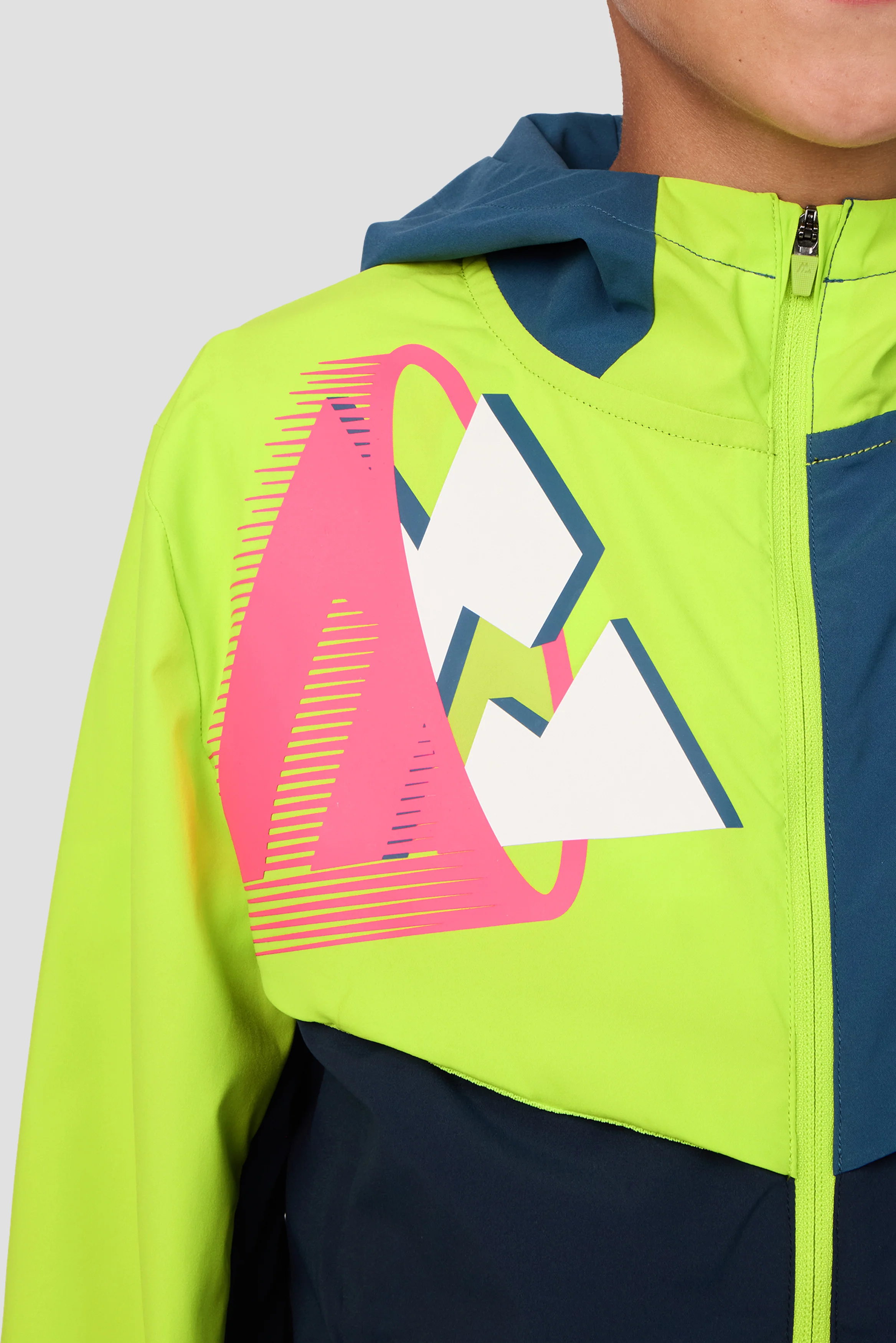 Boys MTX Run Jacket - Midnight Blue/Naval/Hazard - Image 6