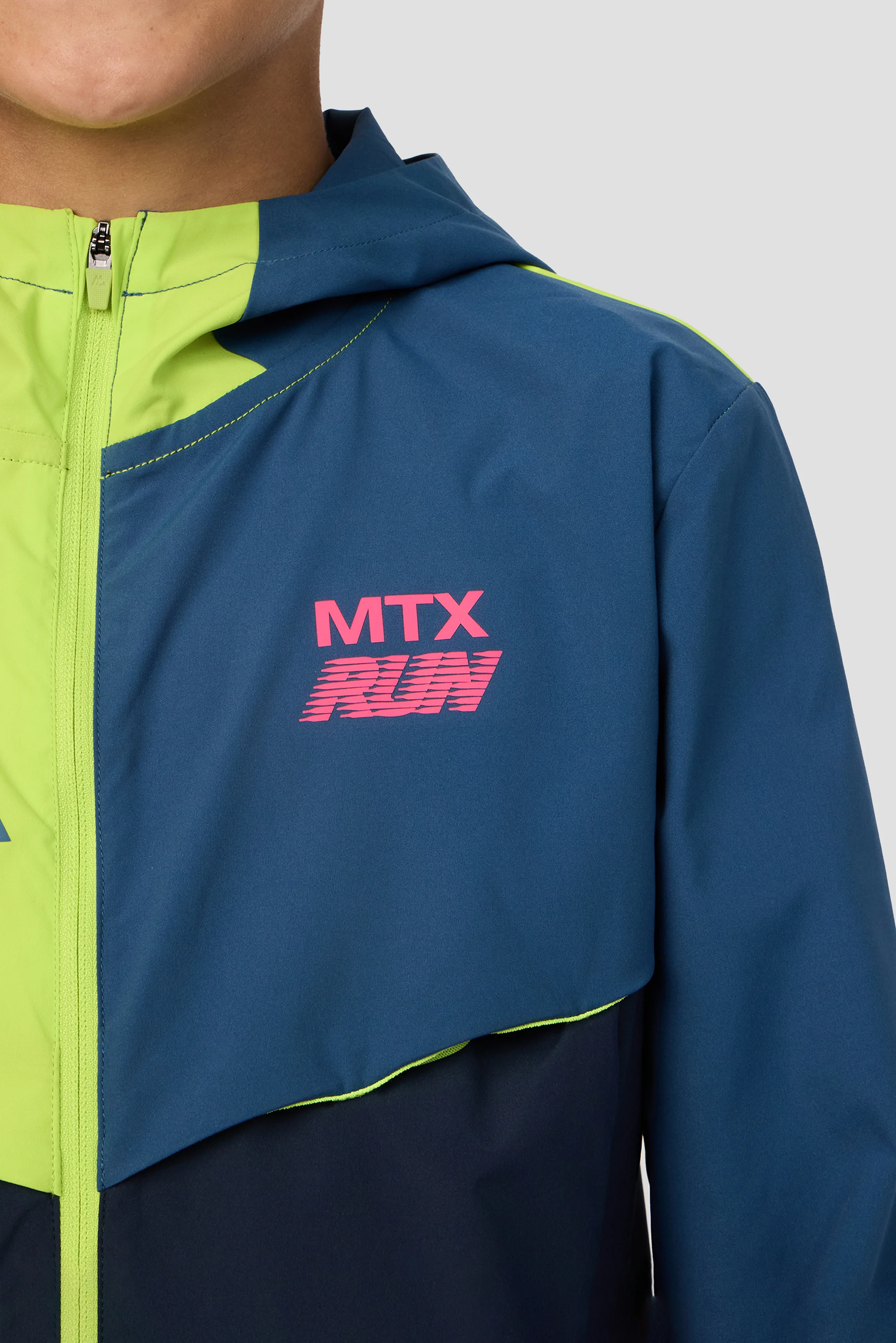 Boys MTX Run Jacket - Midnight Blue/Naval/Hazard - Image 8