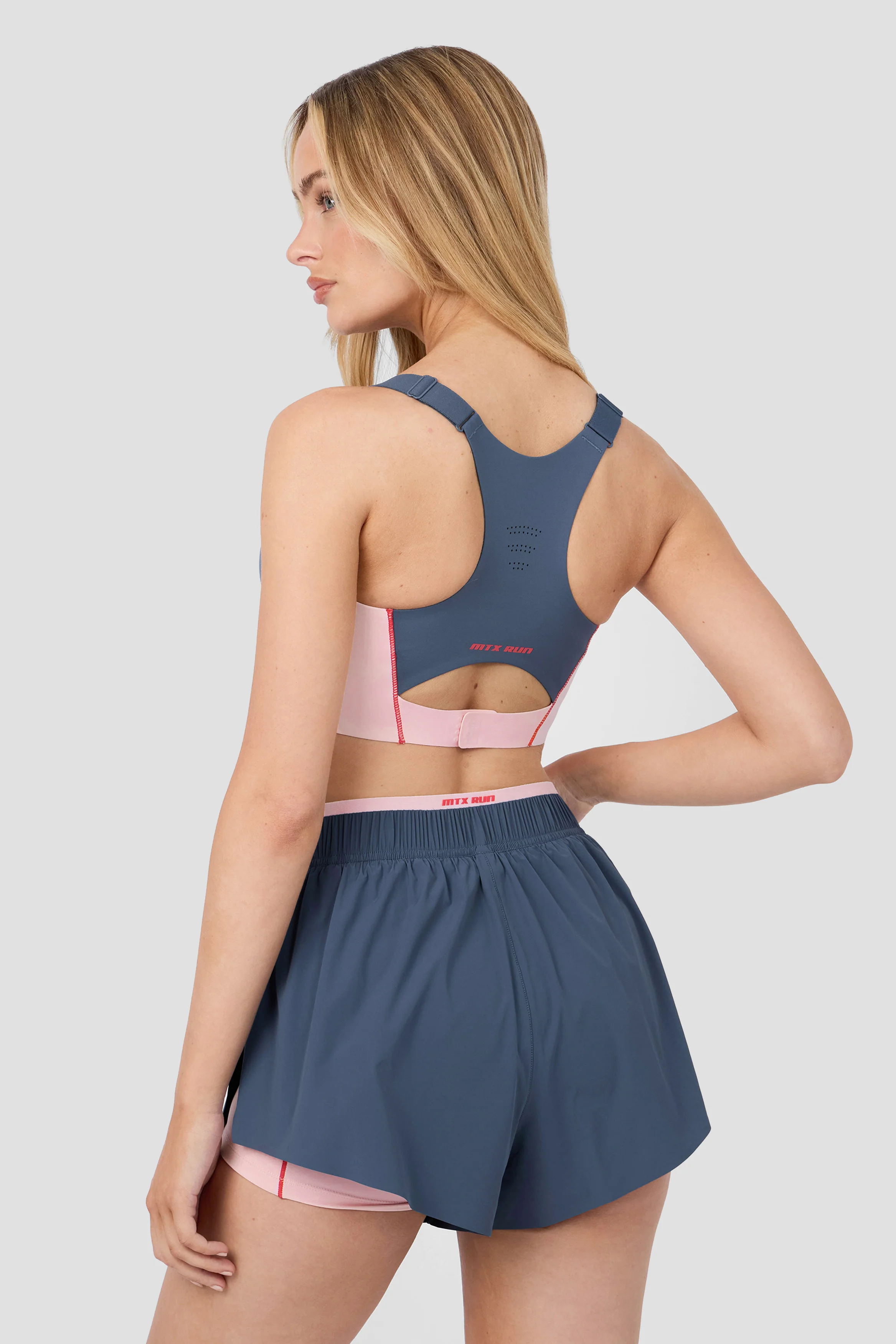 MTX Run Switch Bra - Greyed Indigo/Light Pink - Image 2