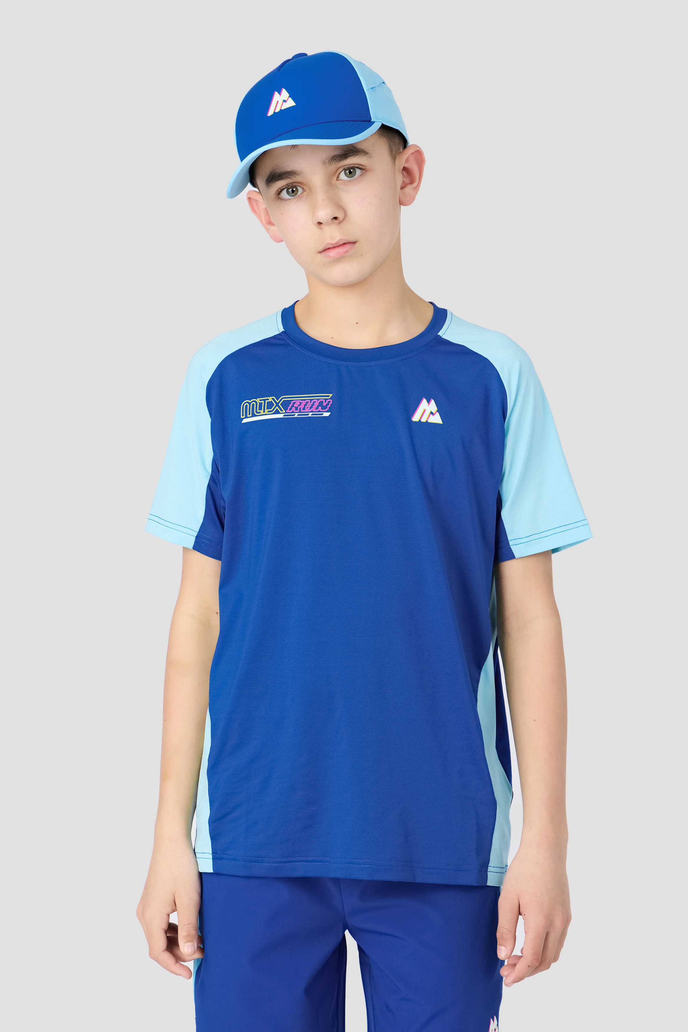 Junior MTX Run Turbo Cap - Cobalt/Neon Sky - Image 3
