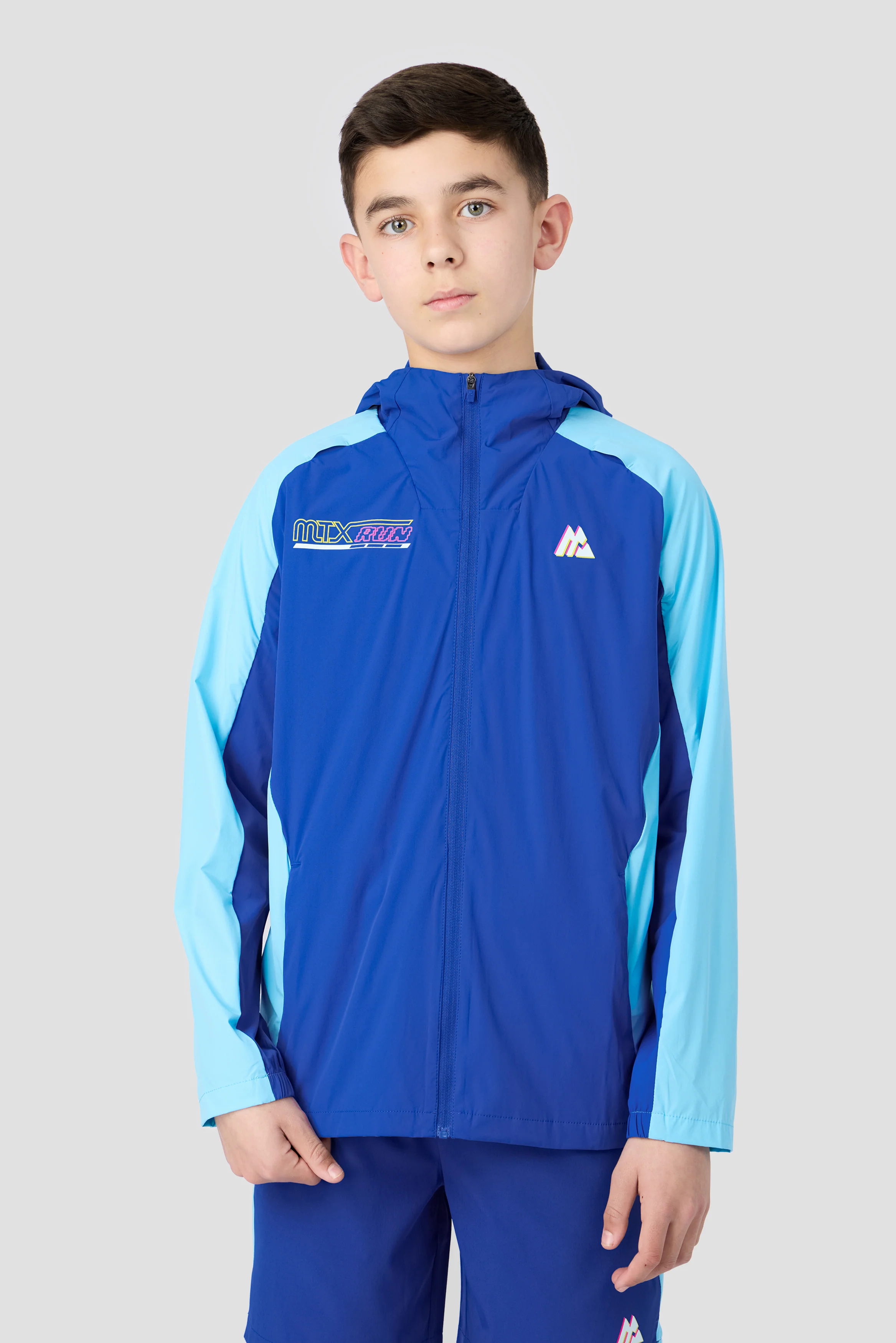 Boys MTX Run Turbo Jacket - Cobalt/Neon Sky