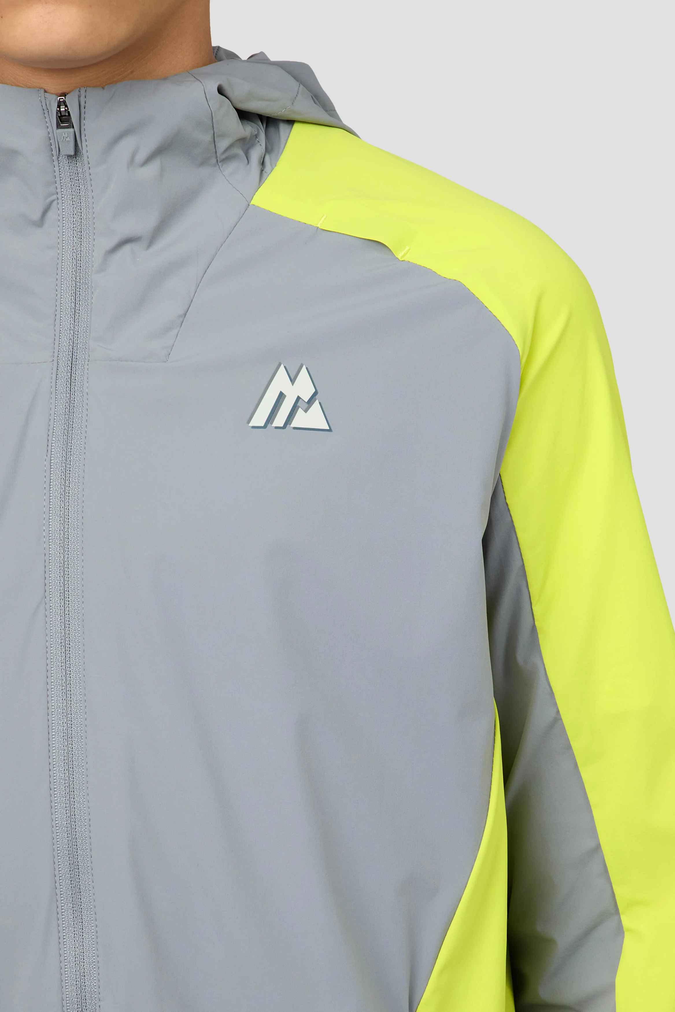 Boys MTX Run Turbo Jacket - Platinum Grey/Electric Lime - Image 3