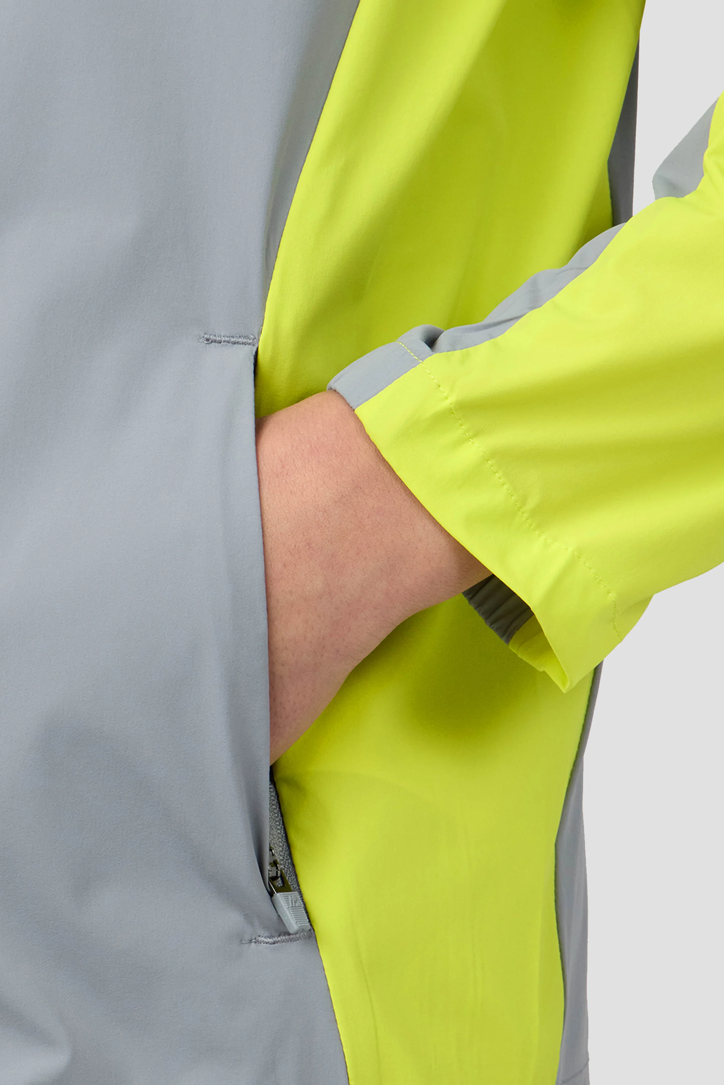 Boys MTX Run Turbo Jacket - Platinum Grey/Electric Lime - Image 5