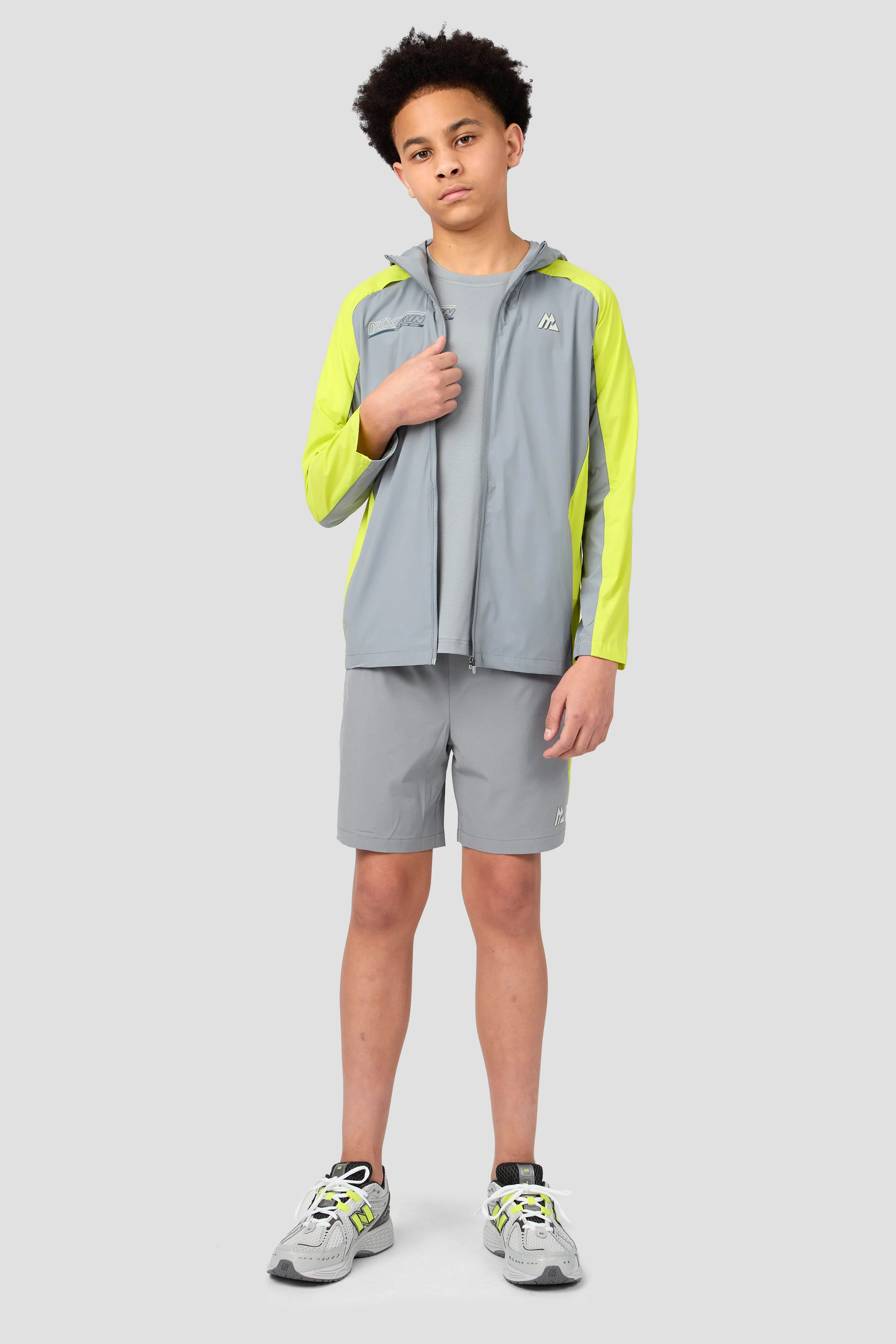 Boys MTX Run Turbo Jacket - Platinum Grey/Electric Lime - Image 8