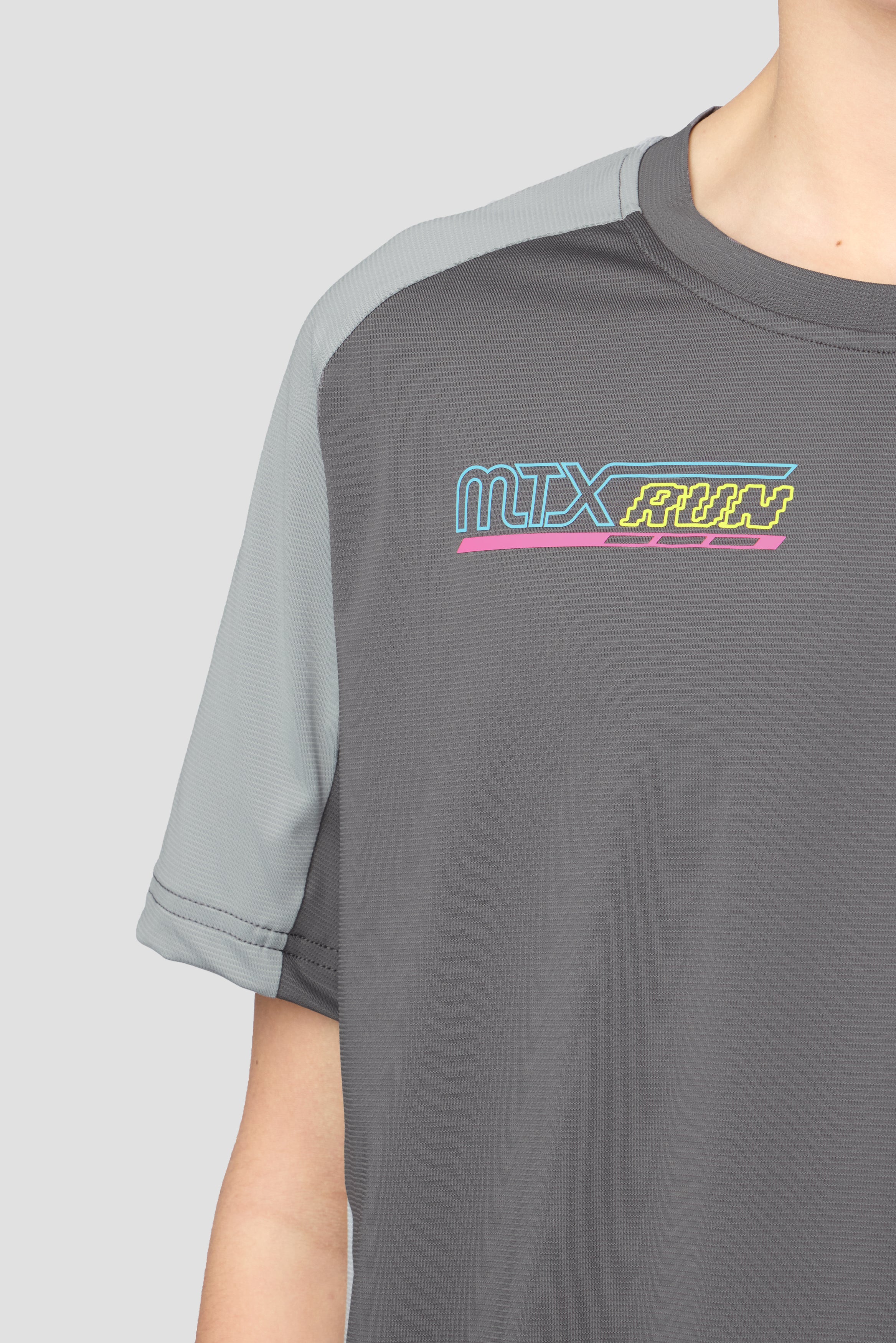 Boys MTX Run Turbo T-Shirt - Cement Grey/Platinum Grey - Image 4