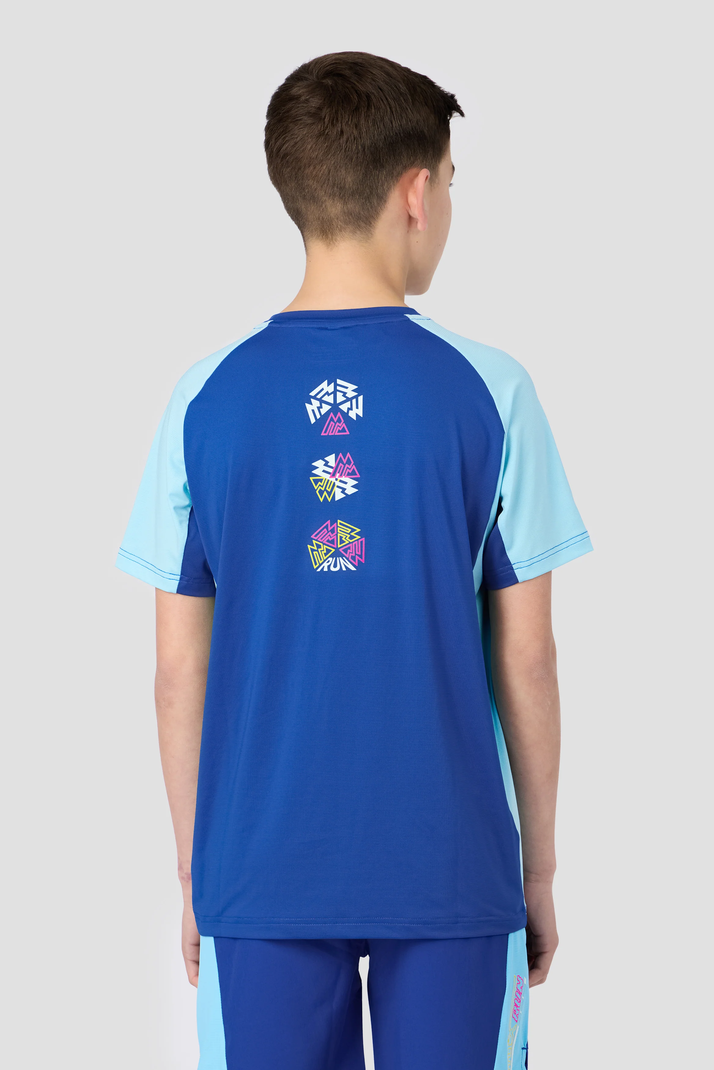 Boys MTX Run Turbo T-Shirt - Cobalt/Neon Sky - Image 2