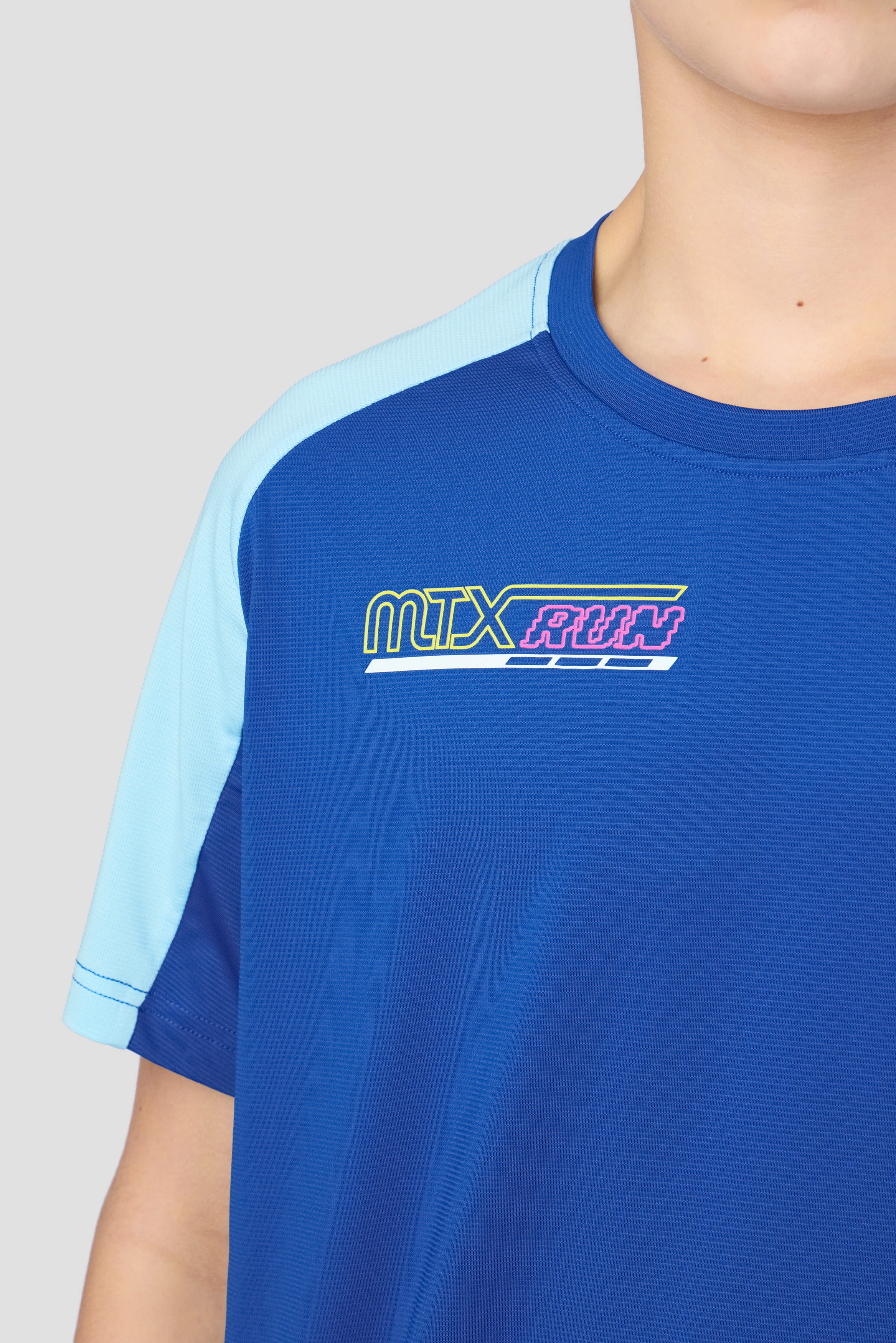Boys MTX Run Turbo T-Shirt - Cobalt/Neon Sky - Image 4