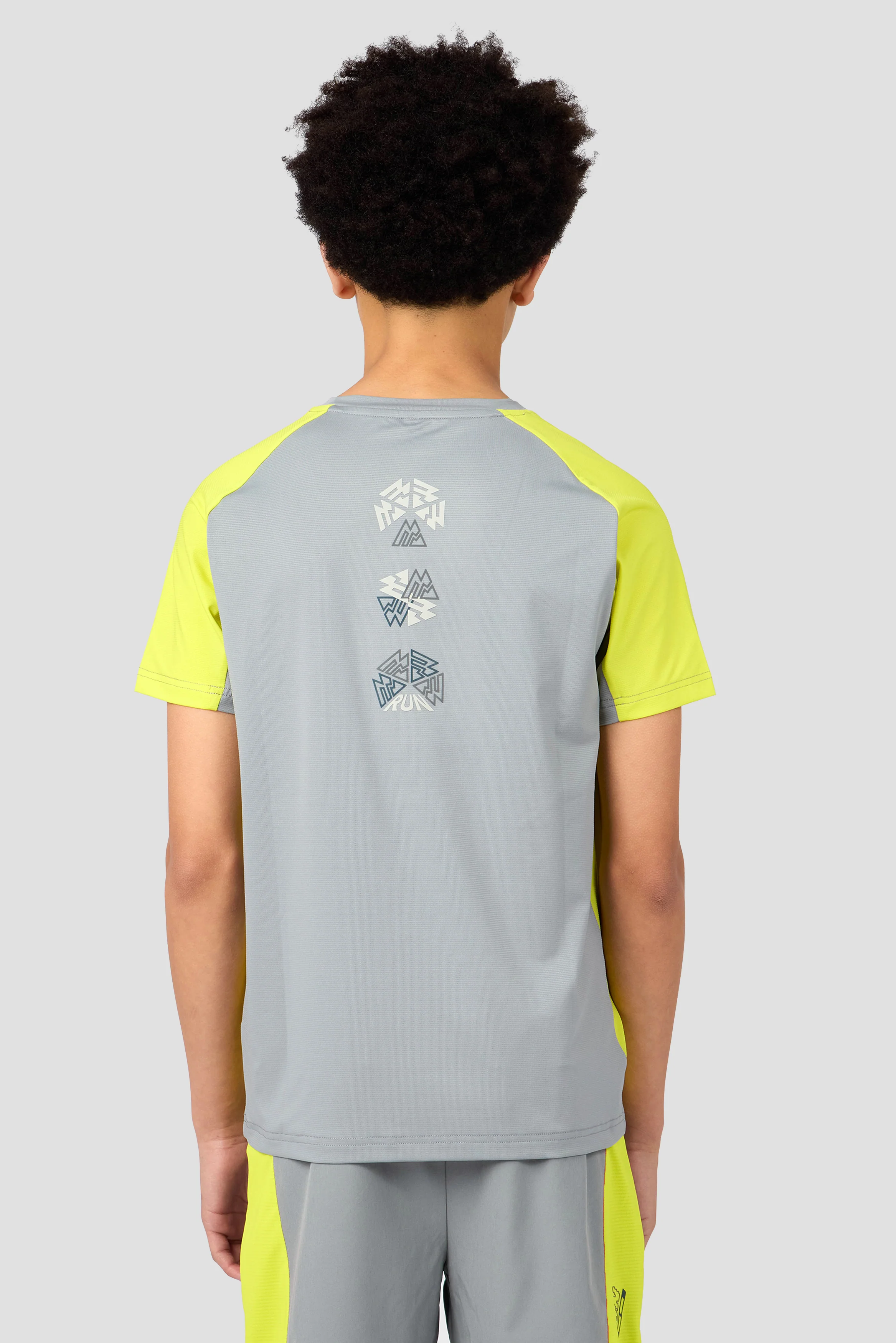 Boys MTX Run Turbo T-Shirt - Platinum Grey/Electric Lime - Image 2