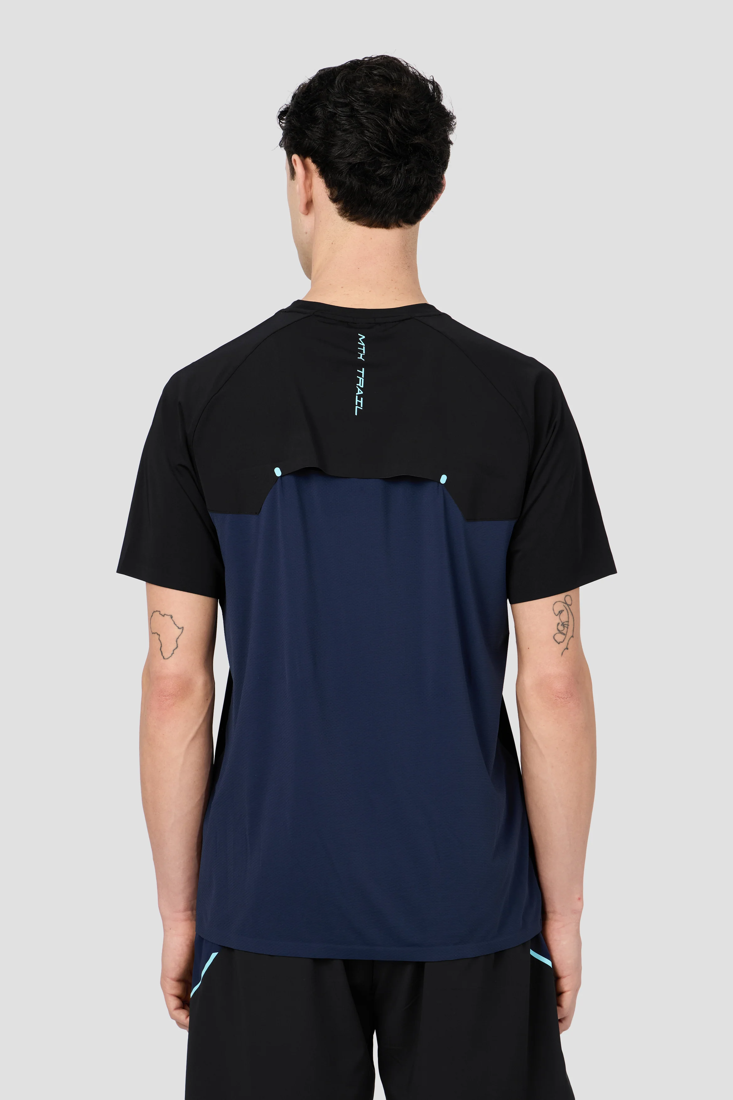 MTX Trail Traction T-Shirt - Black/Midnight Blue - Image 2