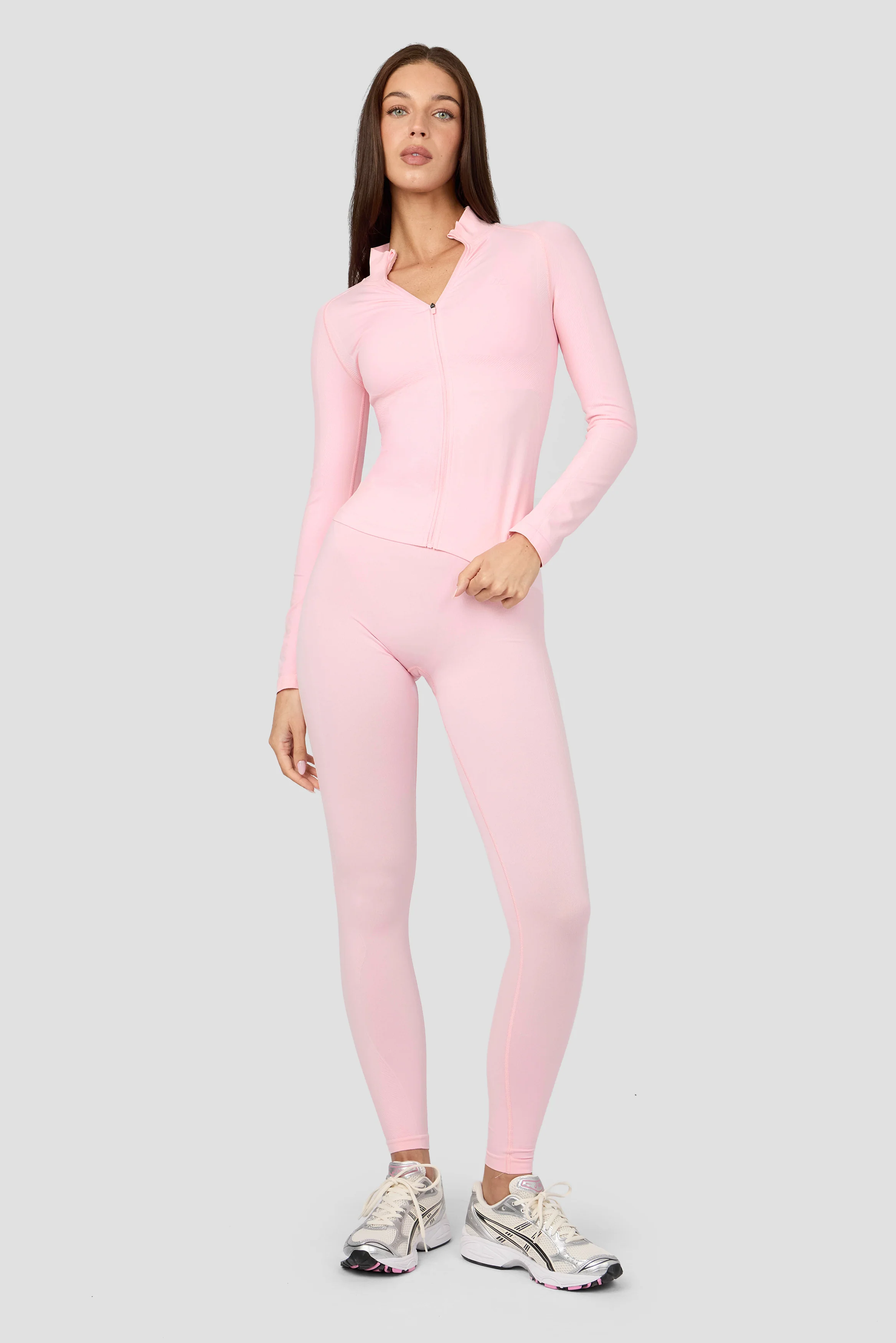 Muse Seamless Full Zip - Light Pink - Image 4