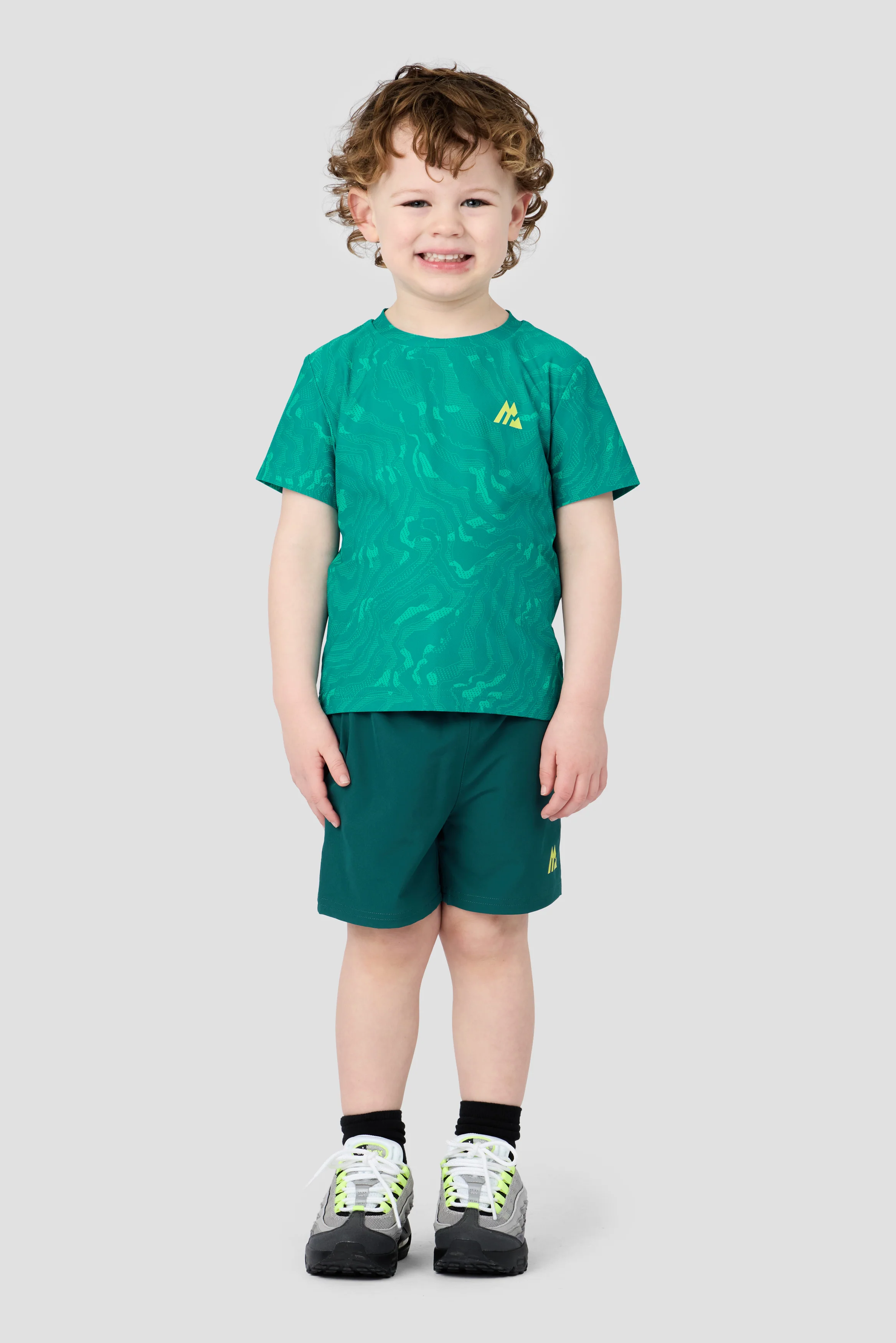 Infant Boys Navigate T-Shirt/Short - Lagoon Green/Cyber Jade/Ocean Abyss