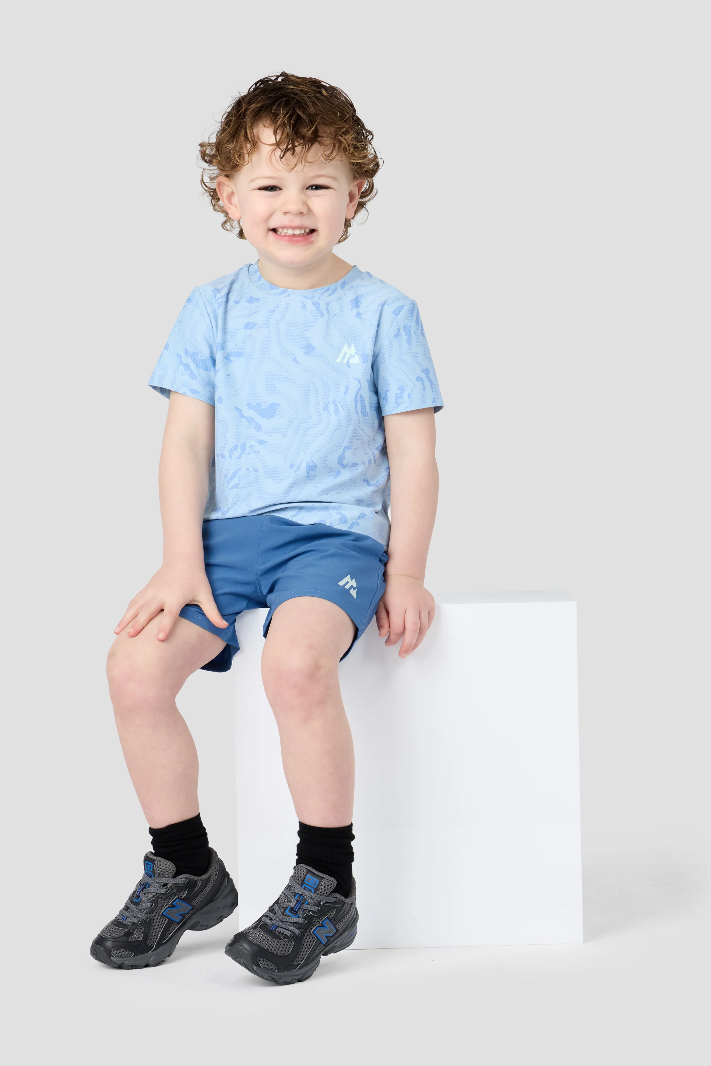Infant Boys Navigate T-Shirt & Short Set - Summer Mist/Cloudy Blue/Charcoal Blue - Image 3