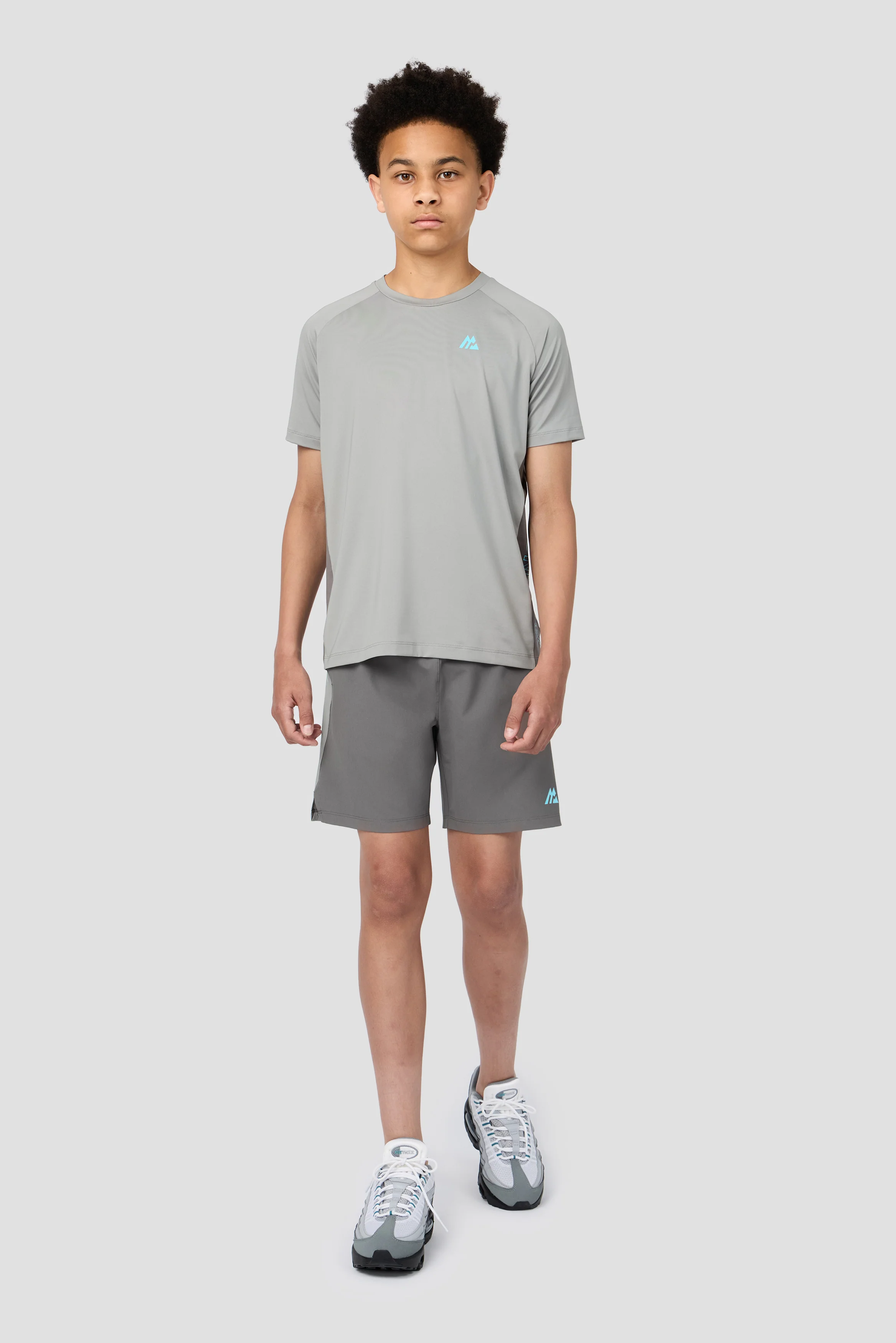 Boys Optic Short - Cement Grey/Platinum Grey/Neon Sky - Image 3
