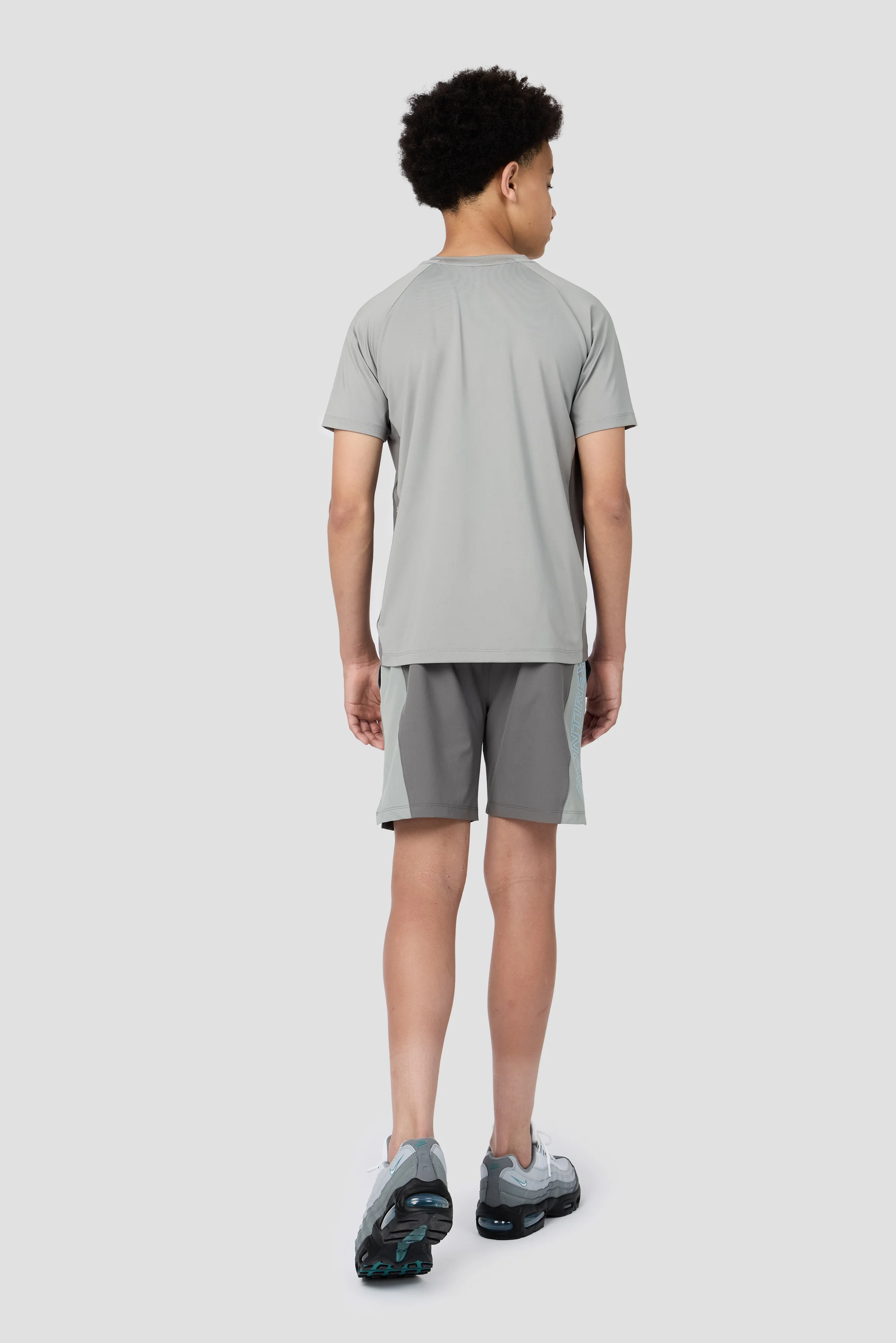 Boys Optic Short - Cement Grey/Platinum Grey/Neon Sky - Image 4