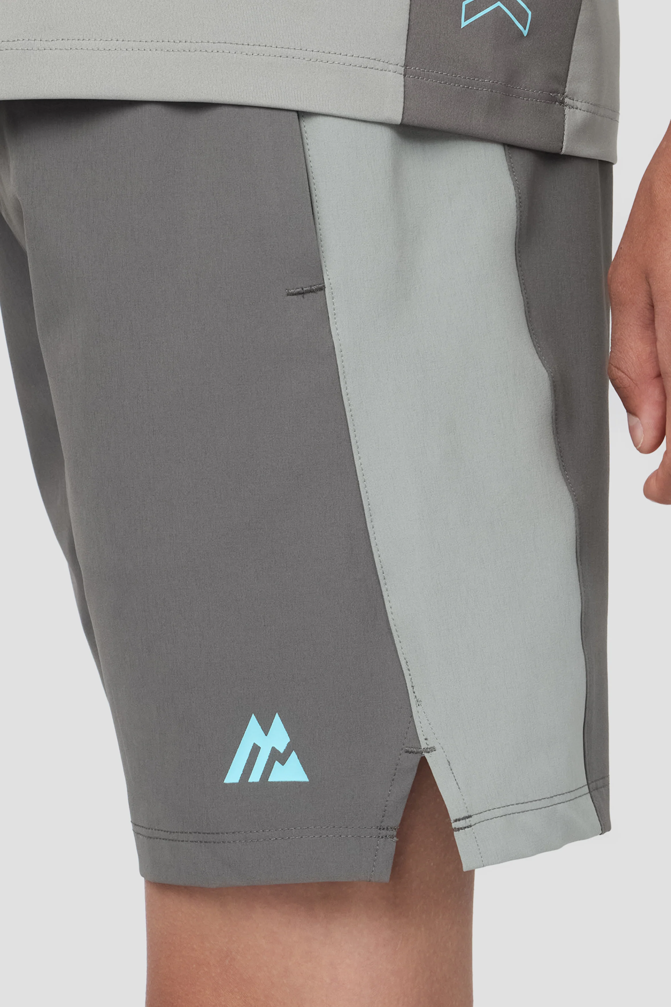 Boys Optic Short - Cement Grey/Platinum Grey/Neon Sky - Image 5