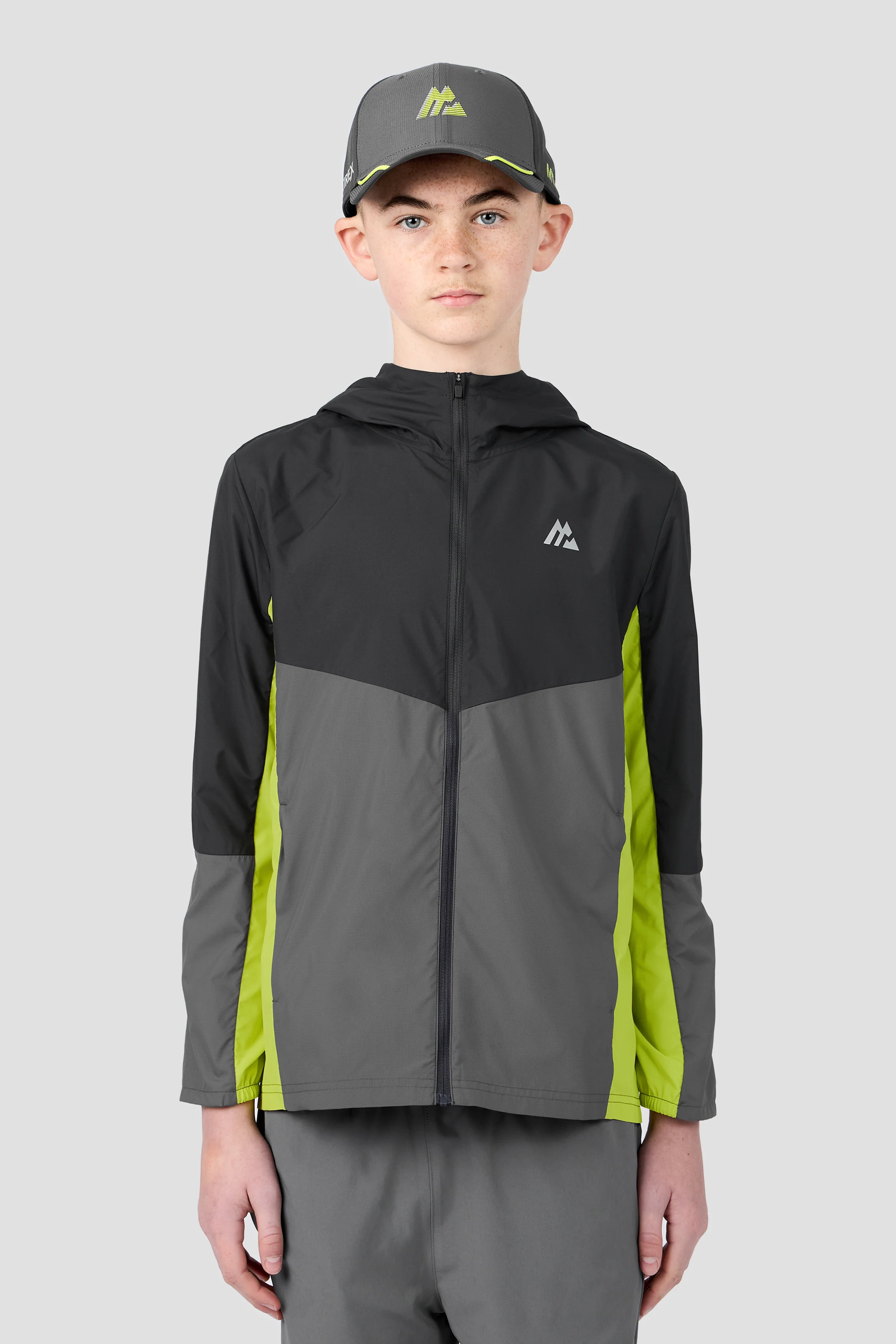 Junior Pace 2.0 Cap - Cement Grey/Asphalt/Electric Lime - Image 3