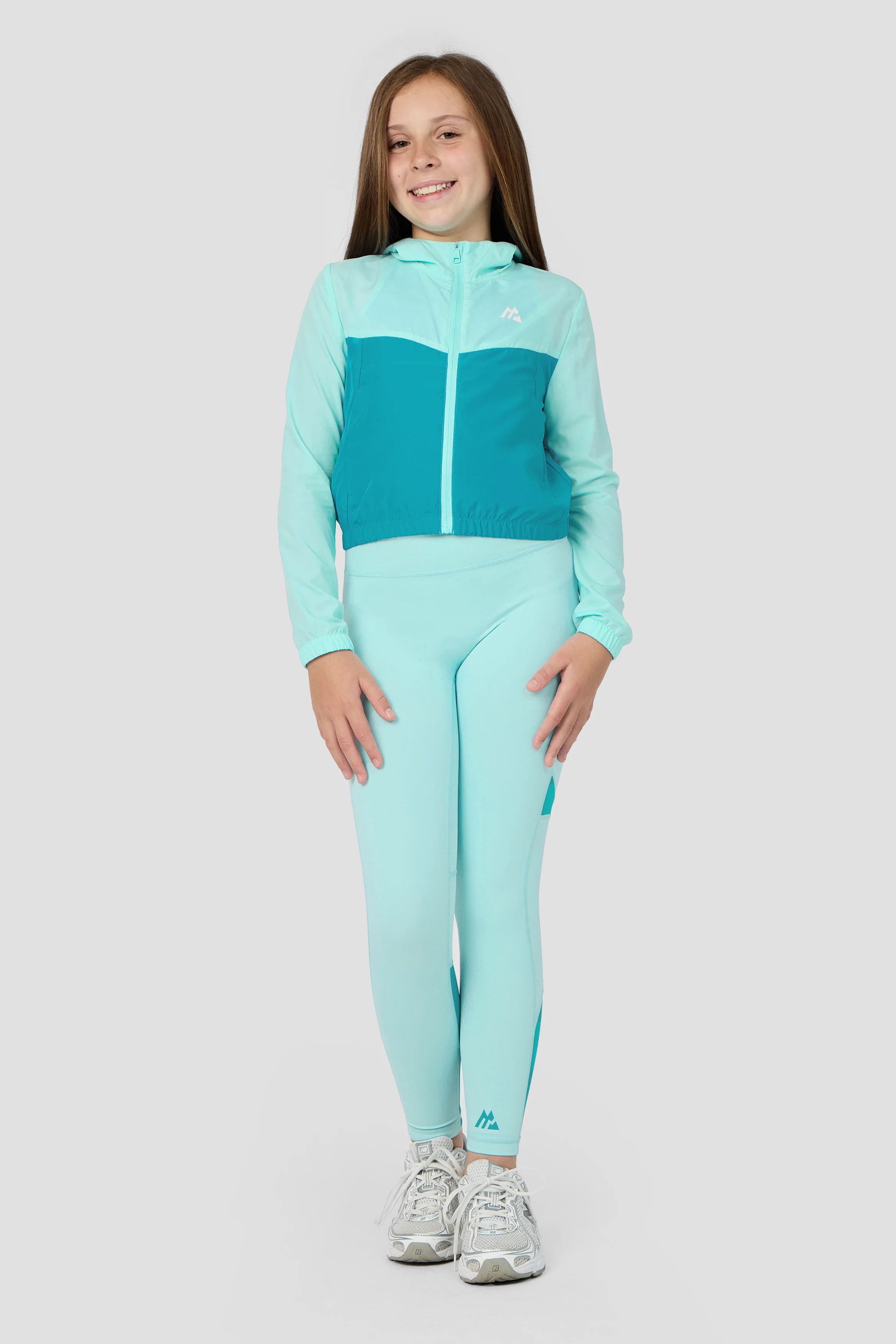 Girls Pace 2.0 Windbreaker - Arctic Blue/Pacific - Image 3