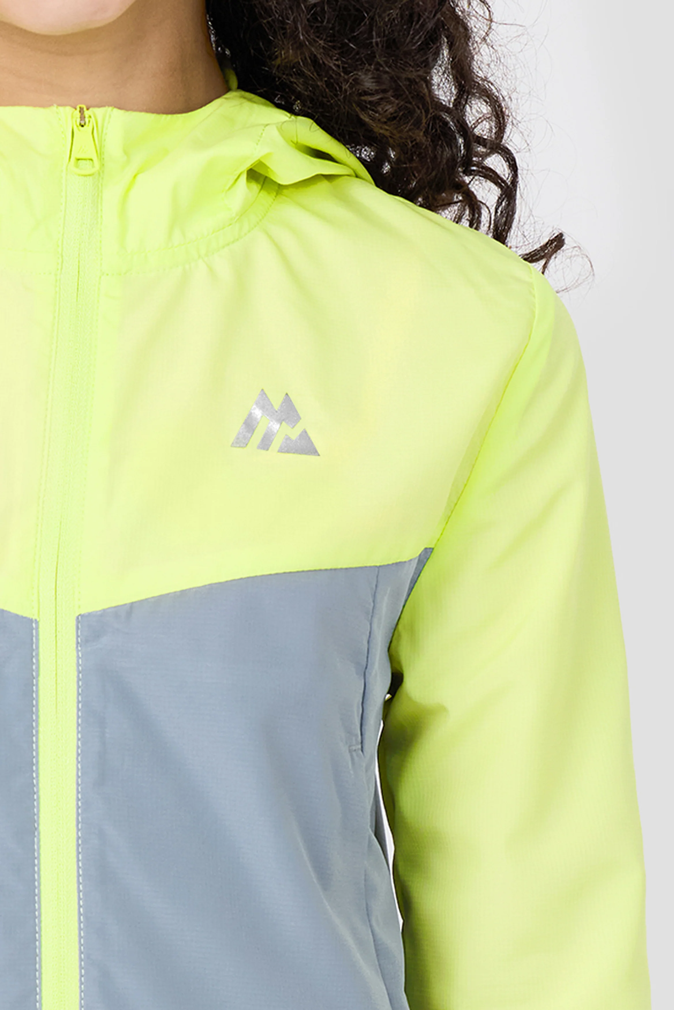 Girls Pace 2.0 Windbreaker - Citrus/Cadet Grey - Image 5