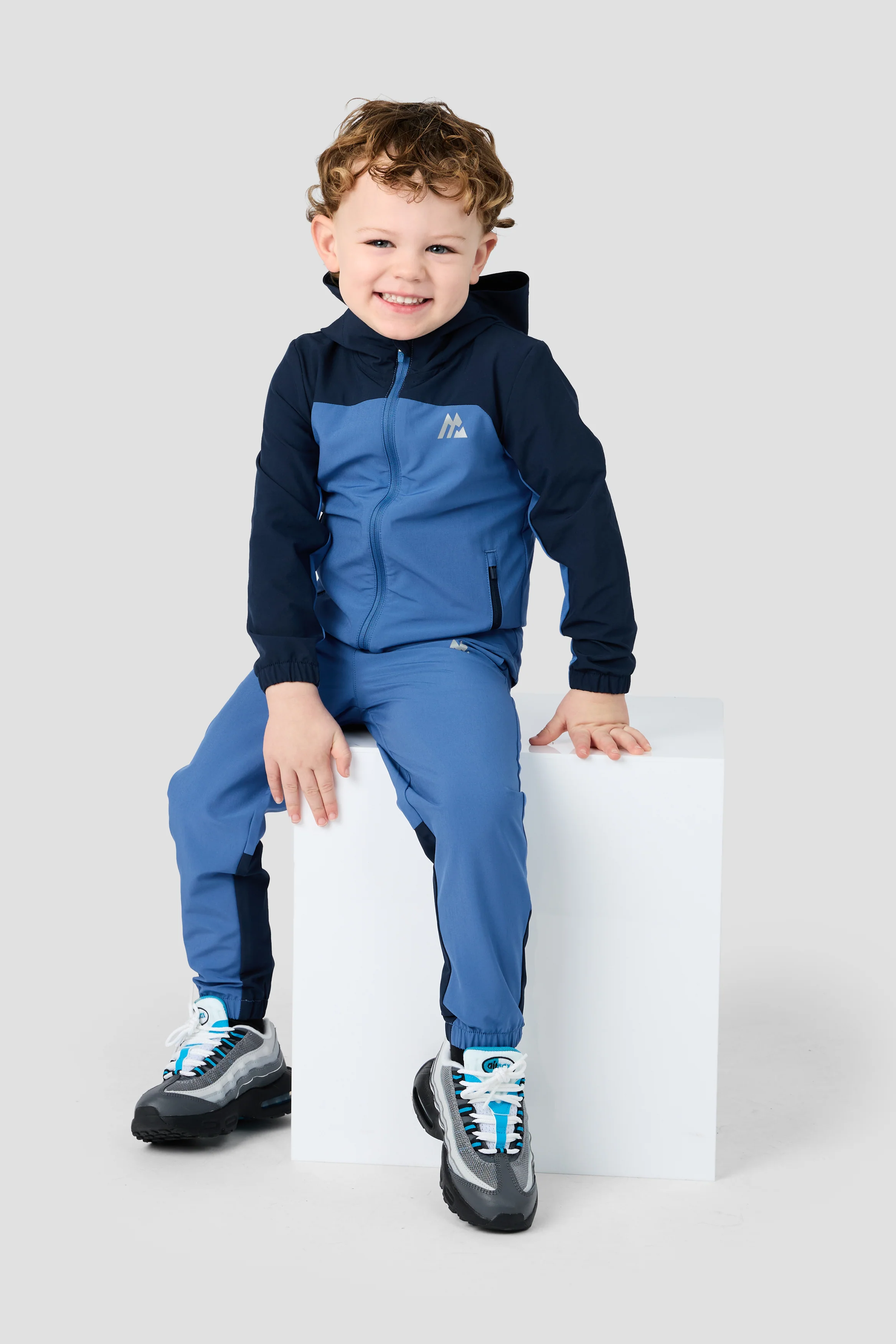 Infant Boys Pacer Jacket/Pant Set - Charcoal Blue/Midnight Blue - Image 3