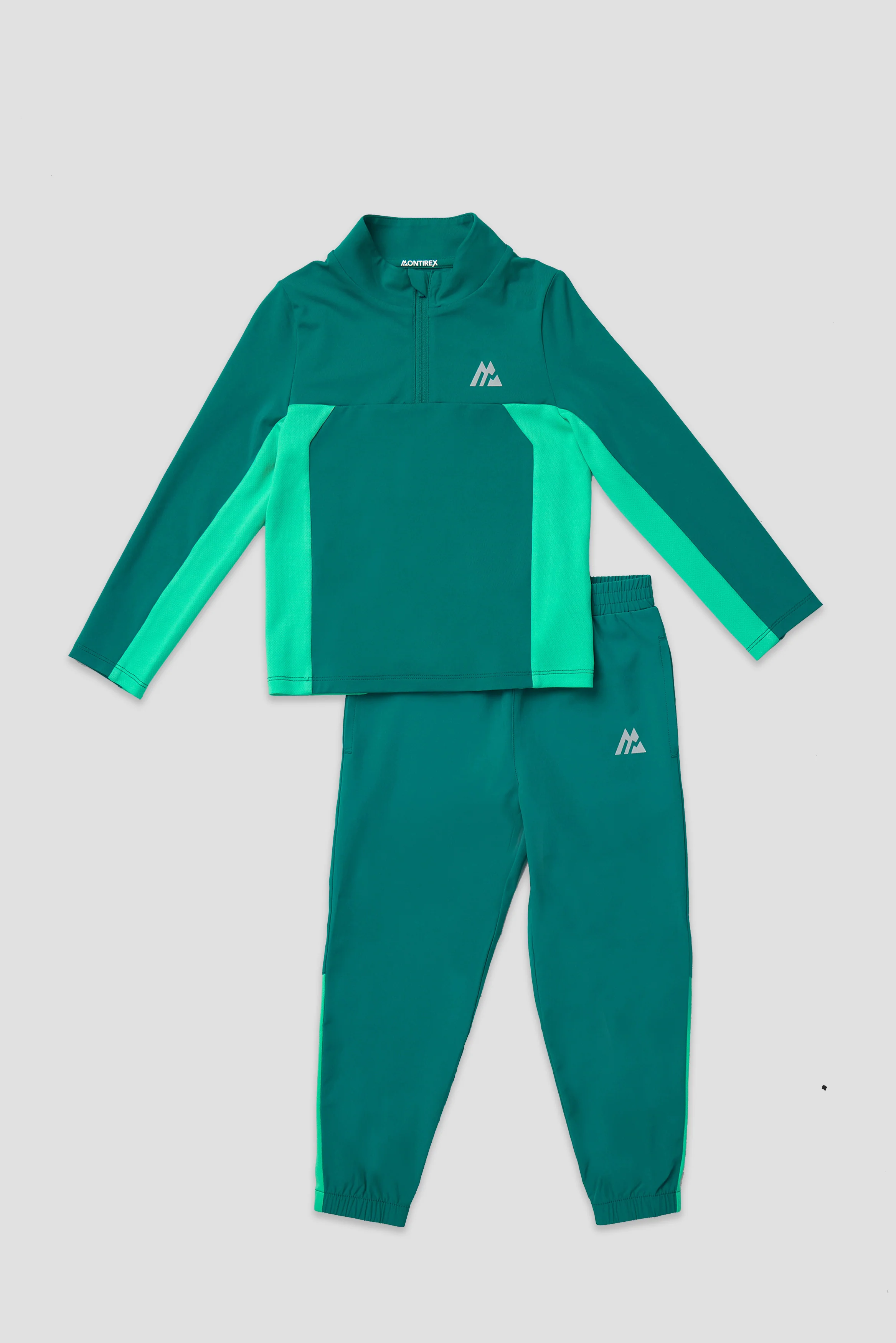Infant Boys Peak 2.0 1/4 Zip/Pant Set - Lagoon Green/Mint Blue - Image 4