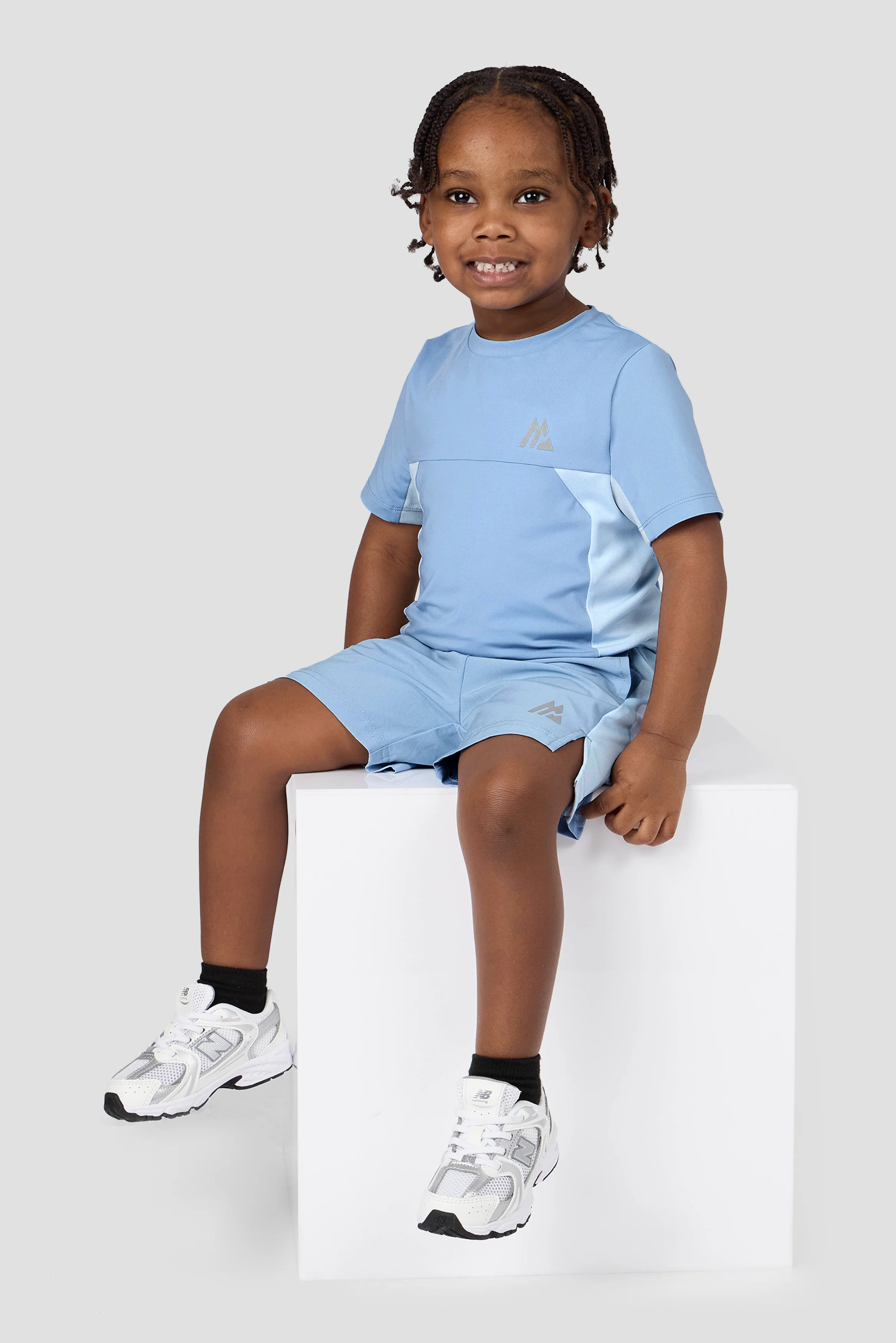 Infant Boys Peak 2.0 T-Shirt/Short Set - Cloudy Blue/Summer Mist - Image 3