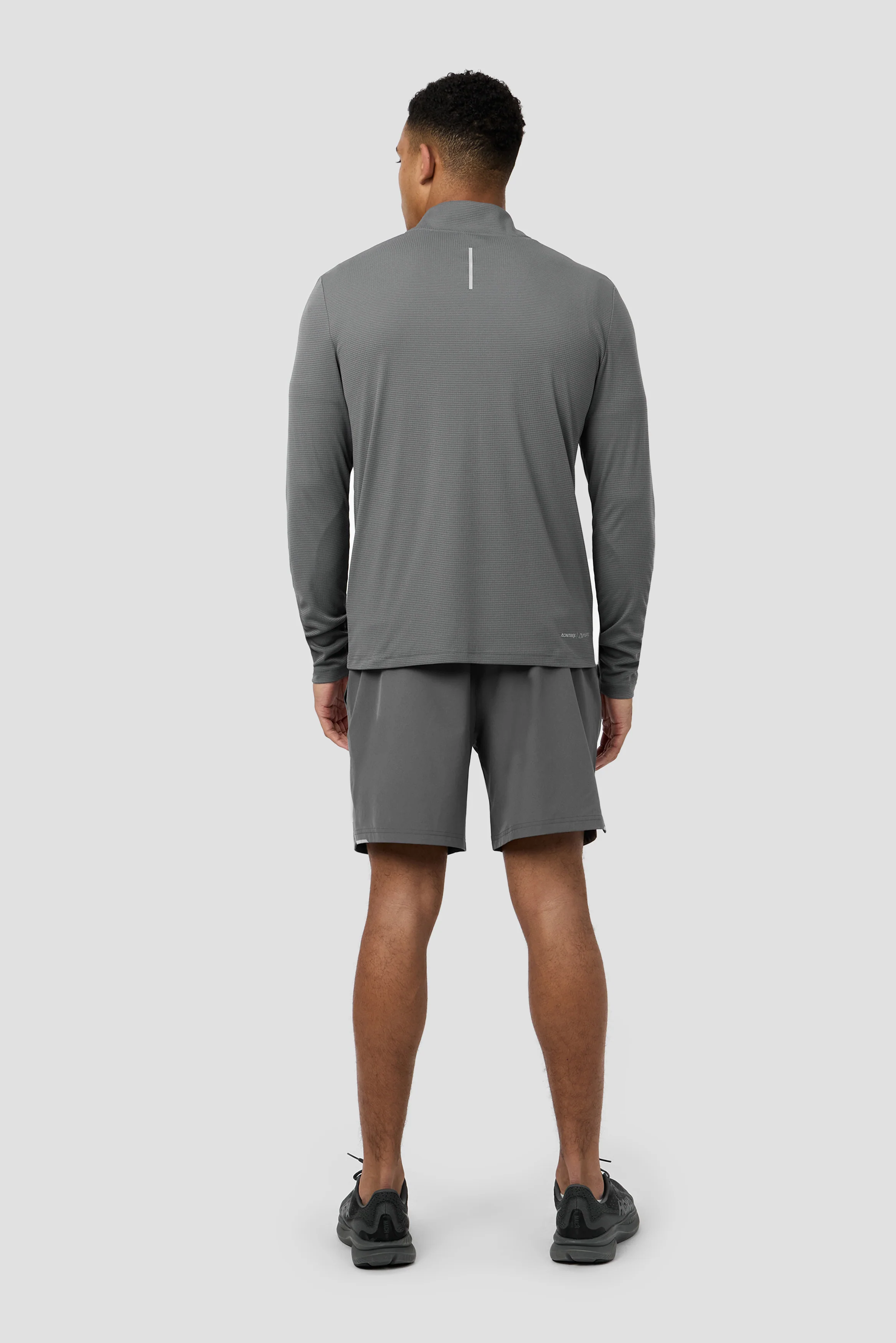 Peak Gridded Polartec® 1/4 Zip - Cement Grey - Image 5