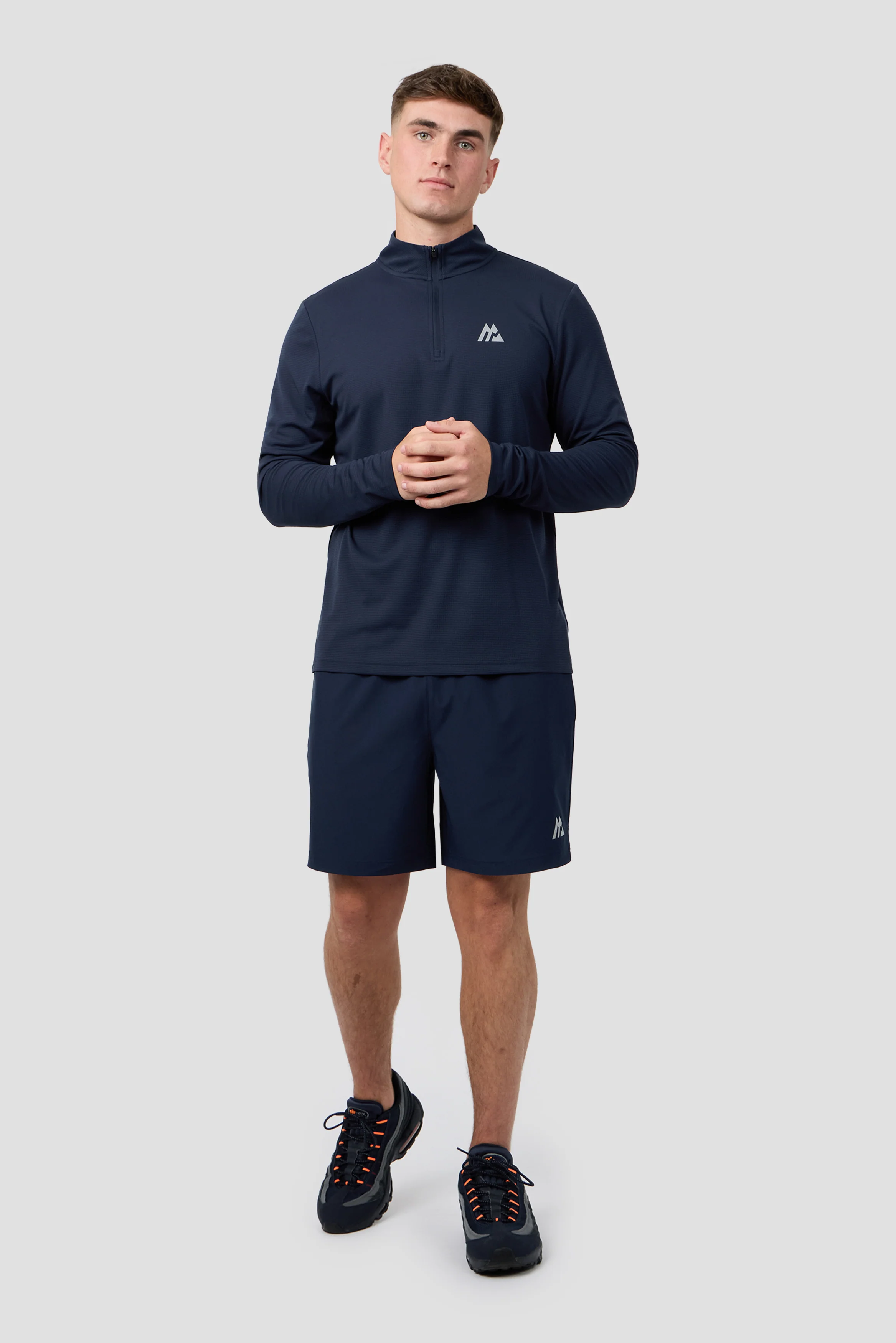 Peak Gridded Polartec® 1/4 Zip - Midnight Blue - Image 3
