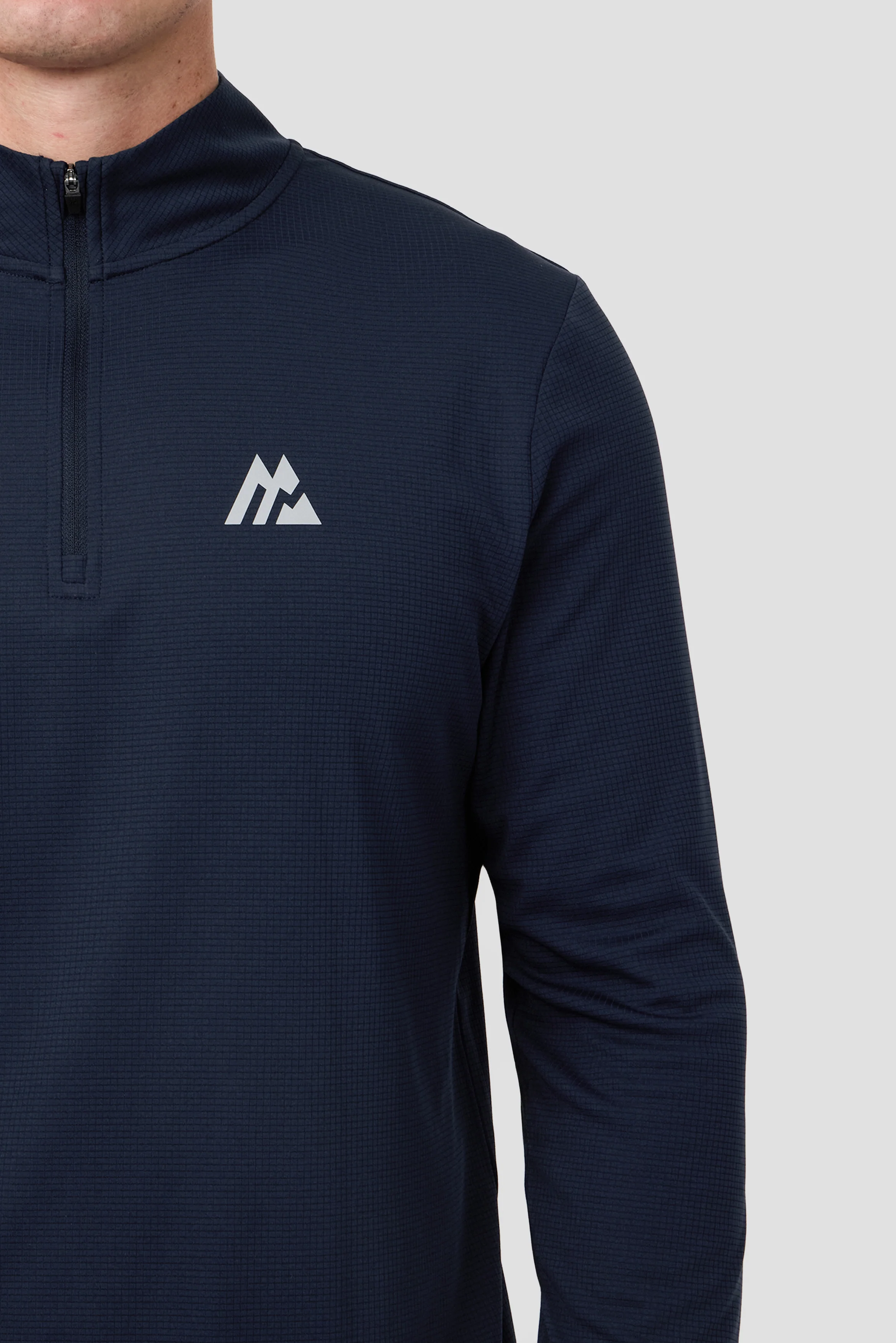 Peak Gridded Polartec® 1/4 Zip - Midnight Blue - Image 5