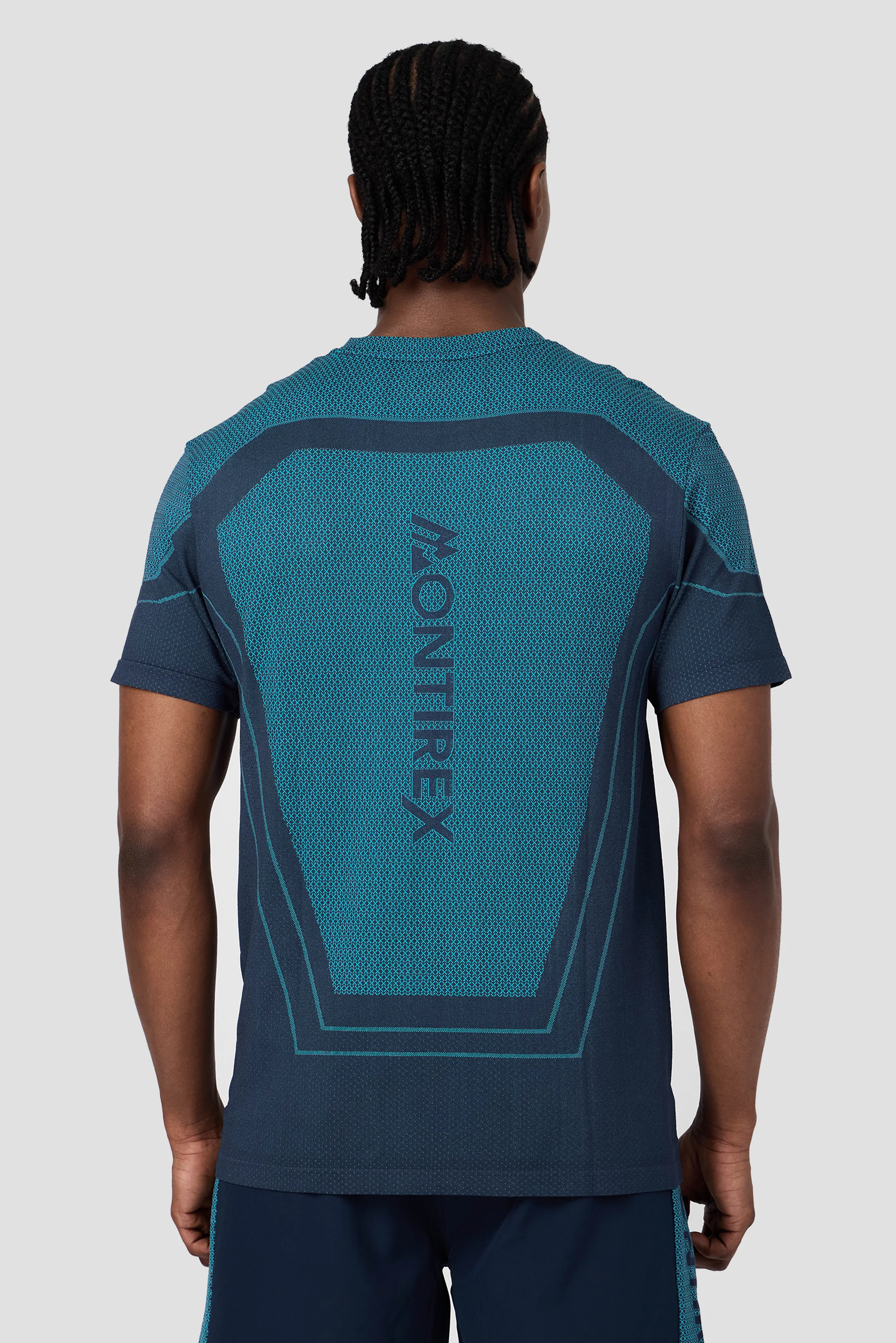 Pulse Seamless T-Shirt - Midnight Blue/Vivid Aqua - Image 2