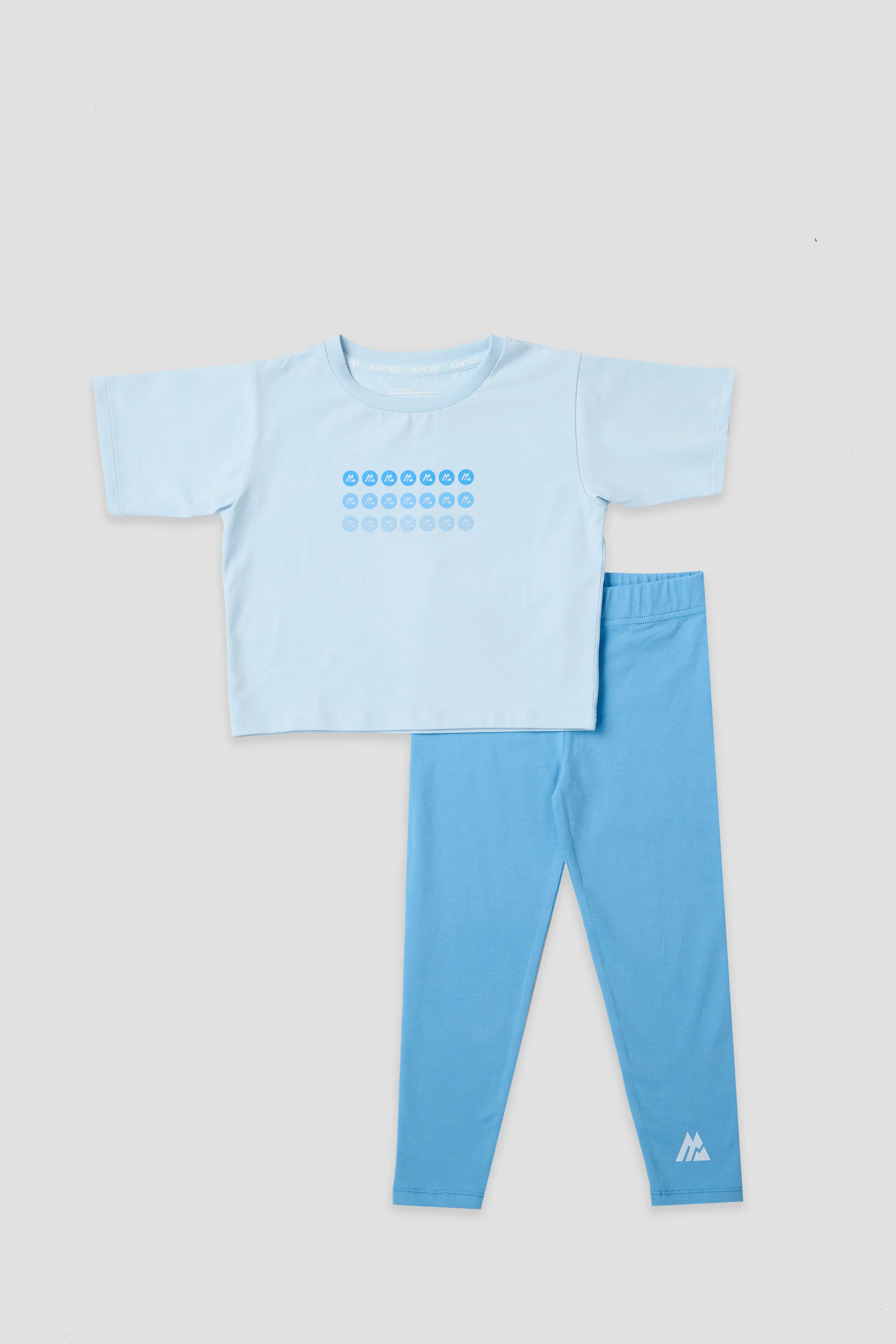 Infant Girls Spark T-Shirt/Legging - Misty Blue/Blue Blossom - Image 4